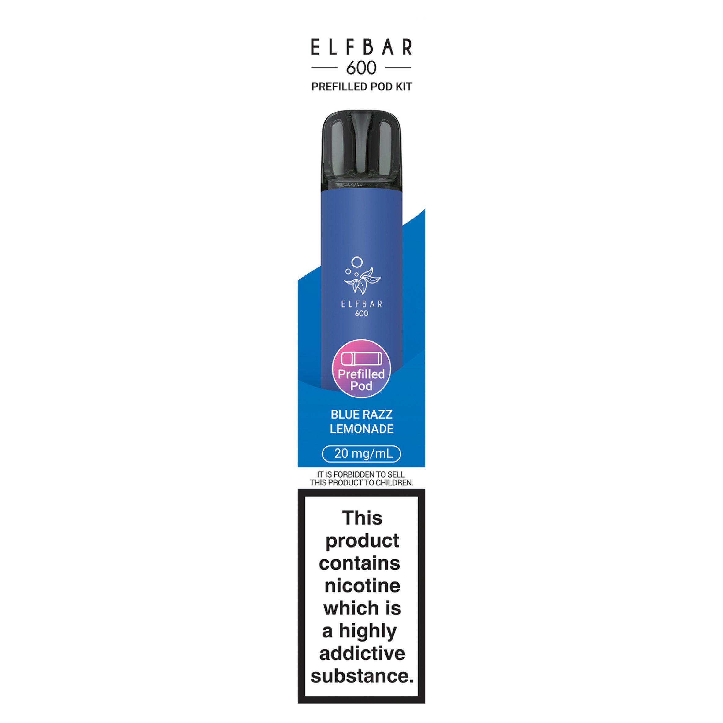 Elfbar 600 Prefilled Pod Kit Blue Razz Lemonade 20mg/ml