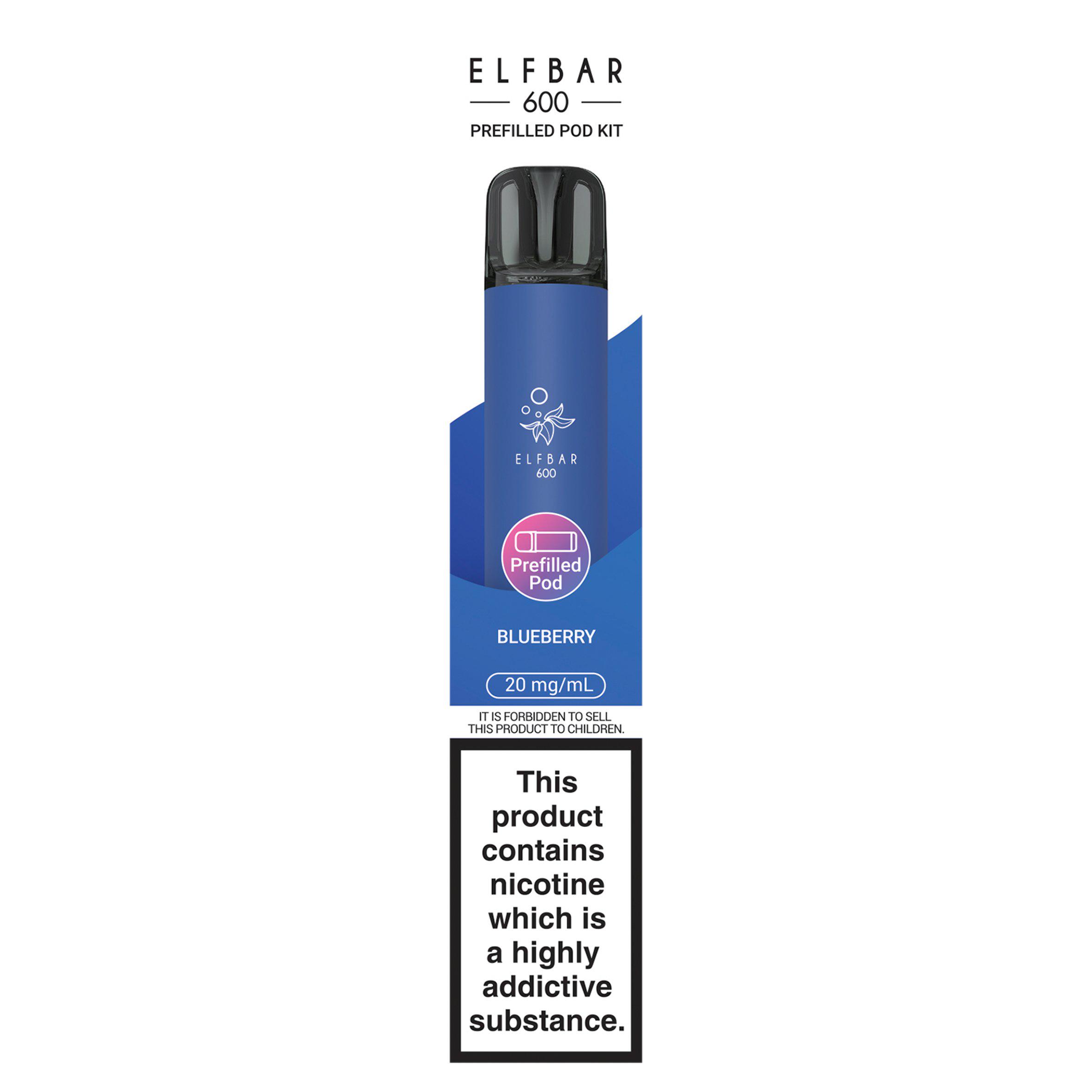 Elf Bar 600 Blueberry Prefilled Pod Kit 20mg/ml
