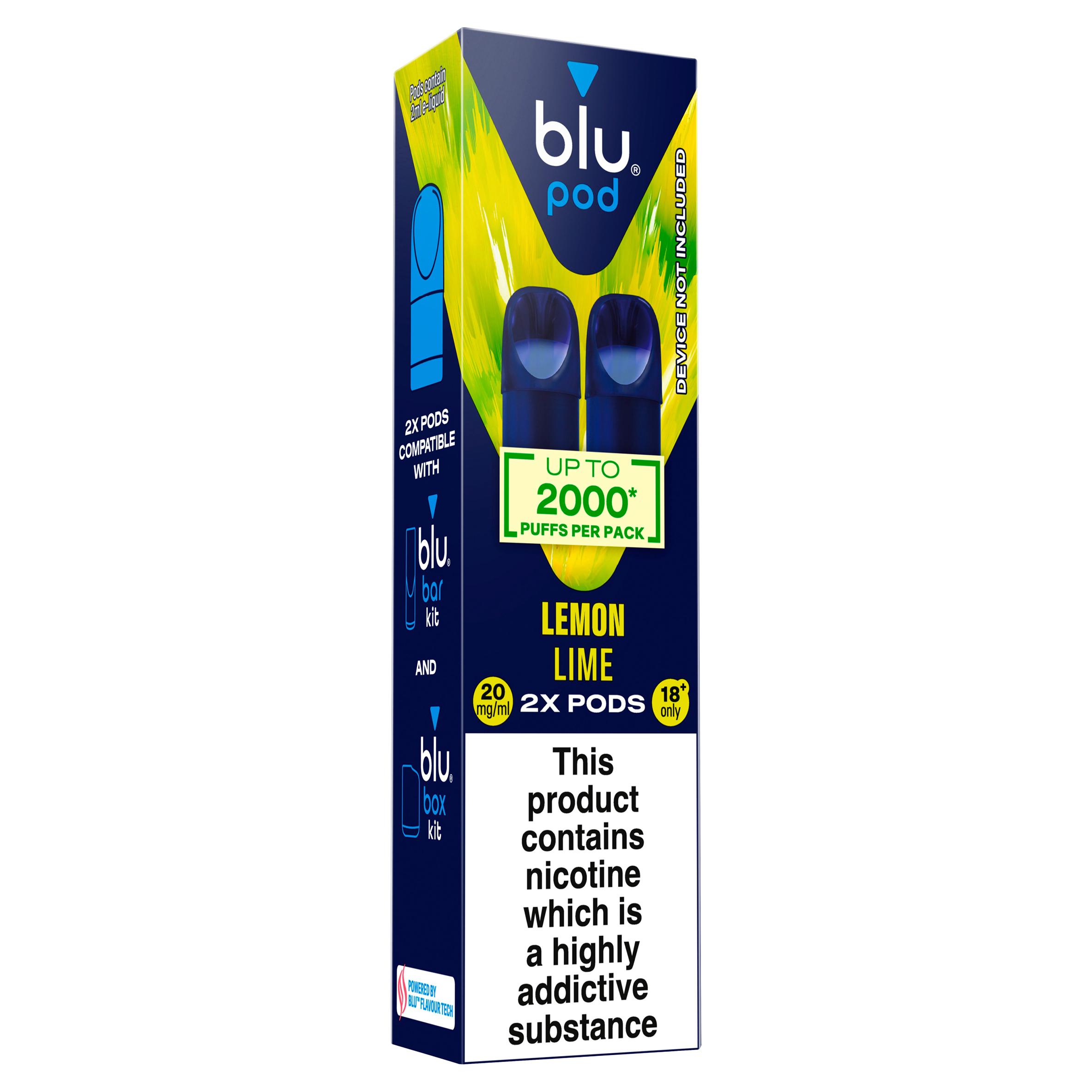 blu Pod Lemon Lime Vape Pods 20mg/ml thumbnail 2