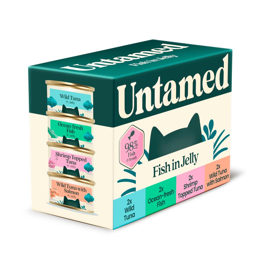 Untamed Wet Cat Food in Jelly Fish Selection Box 6 x 75g thumbnail 2