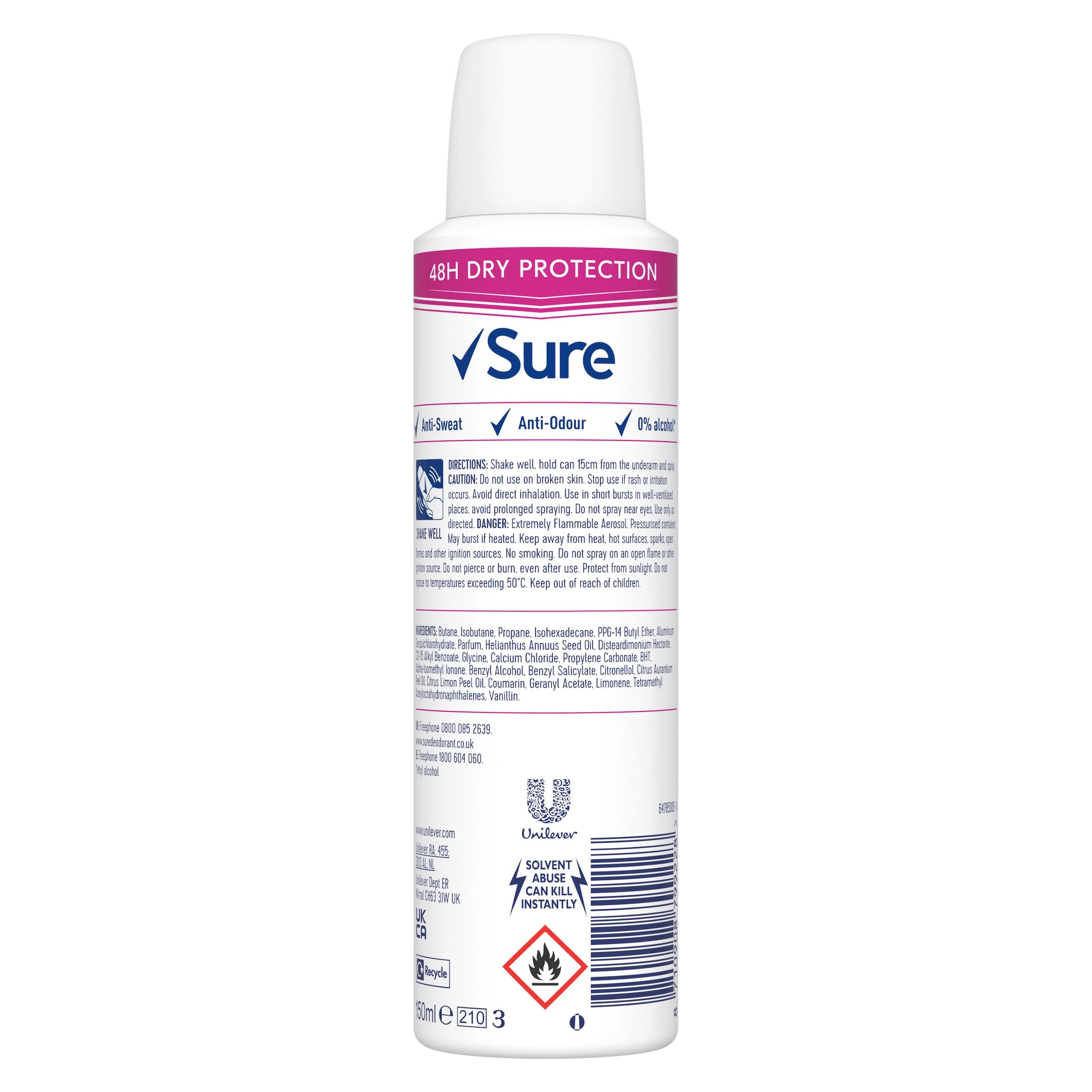 Sure Women Anti Perspirant Aerosol Bright Bouquet 150ml thumbnail 6