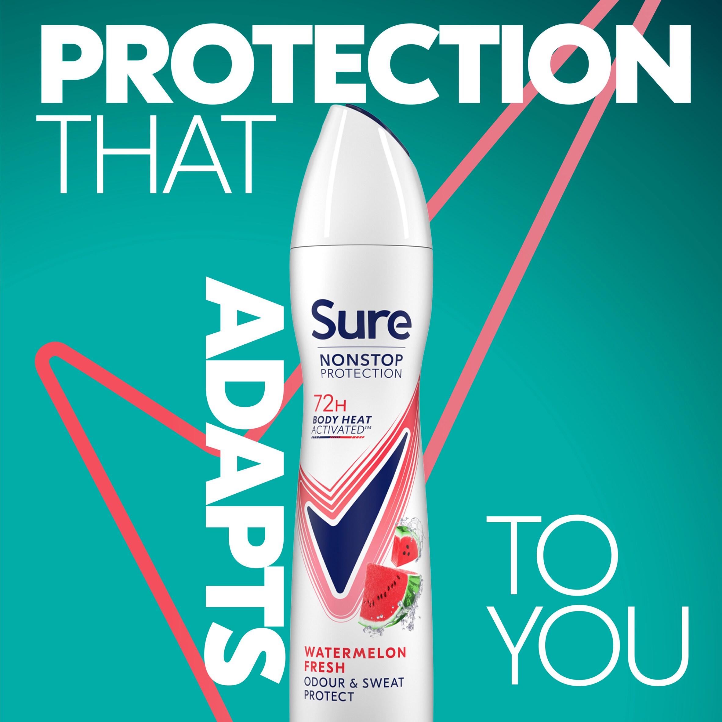 Sure Nonstop Protection Anti Perspirant Aerosol Watermelon Fresh 250ml thumbnail 2