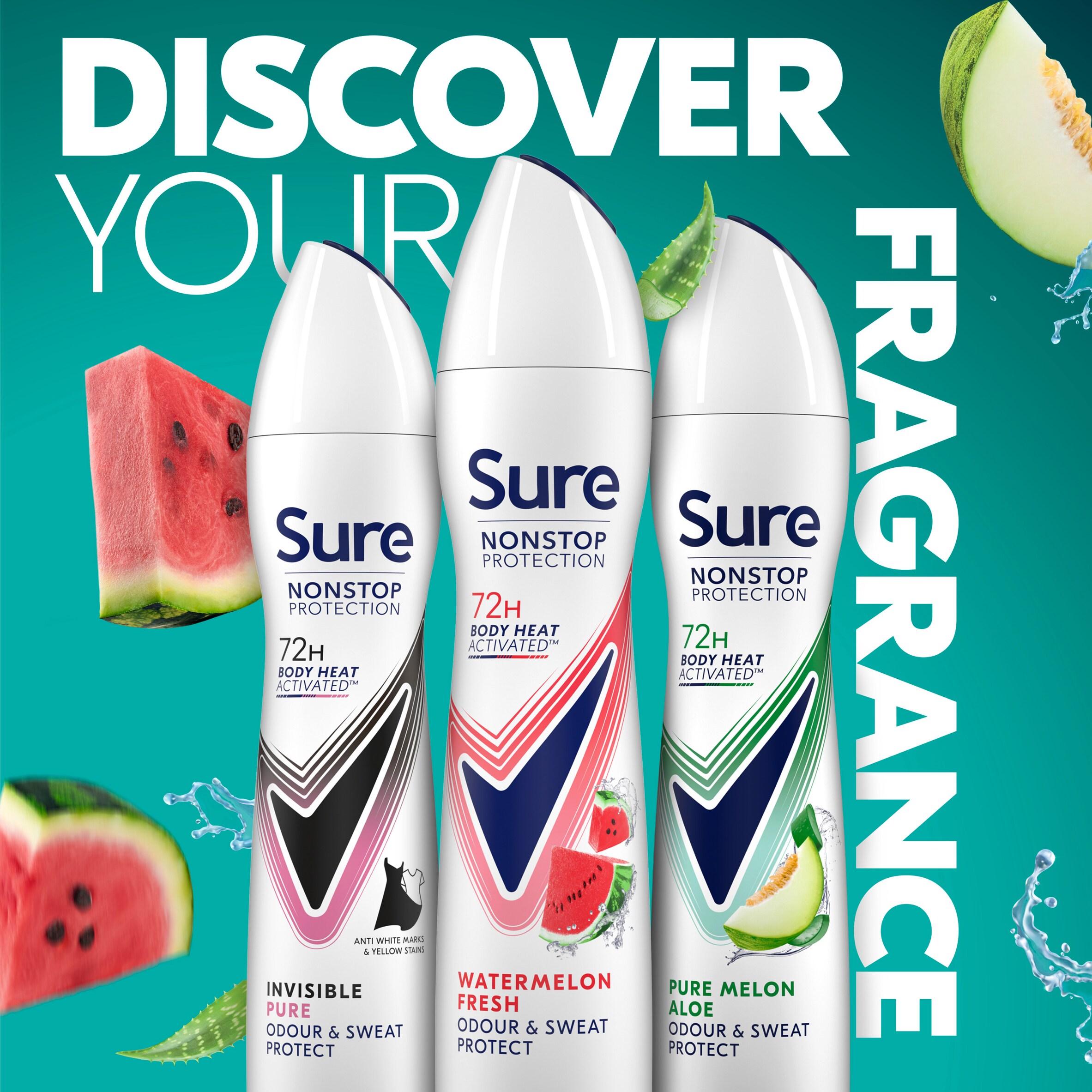 Sure Nonstop Protection Anti Perspirant Aerosol Watermelon Fresh 250ml thumbnail 5