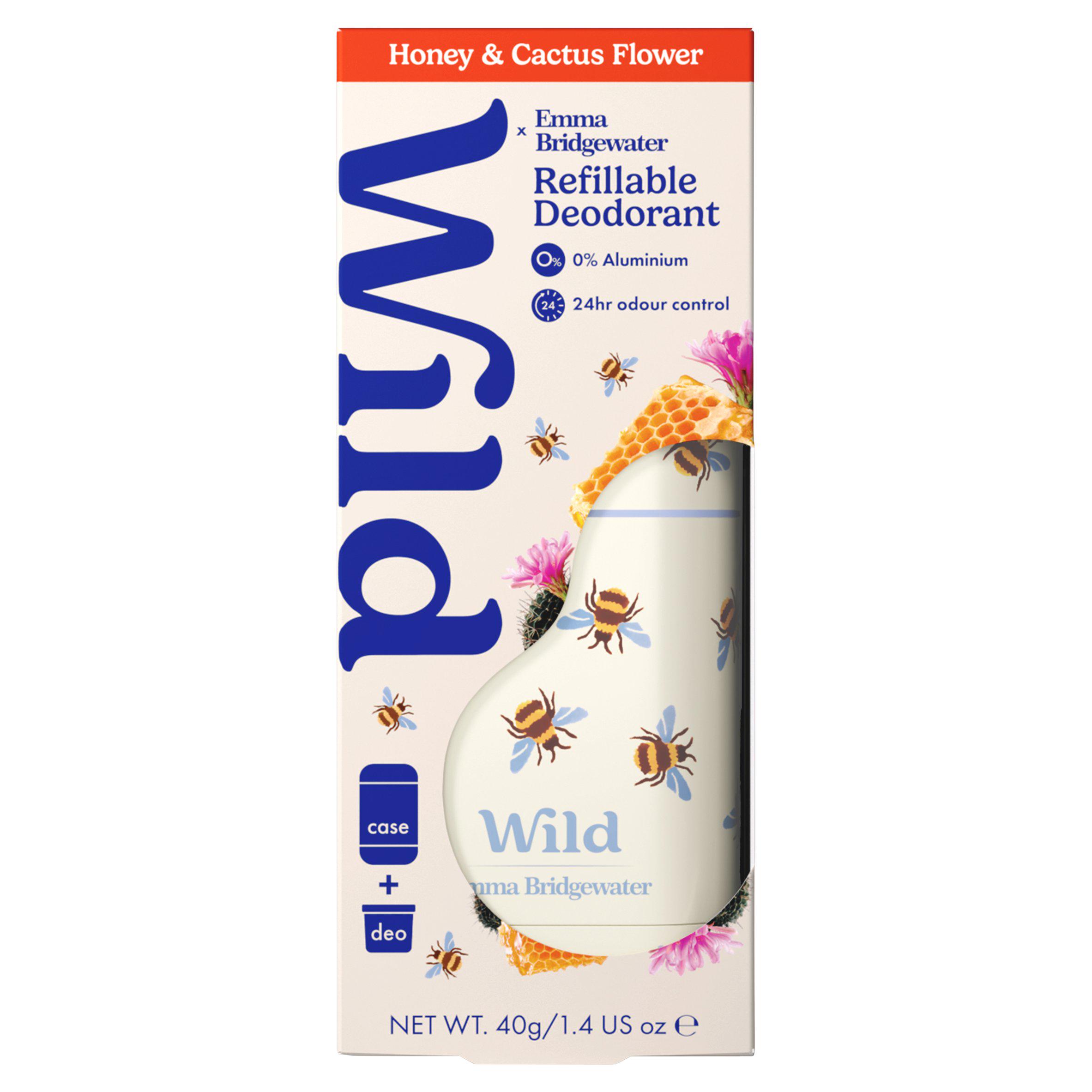 Wild Emma Bridgewater Honey & Cactus Flower Refillable Natural Deodorant 40g