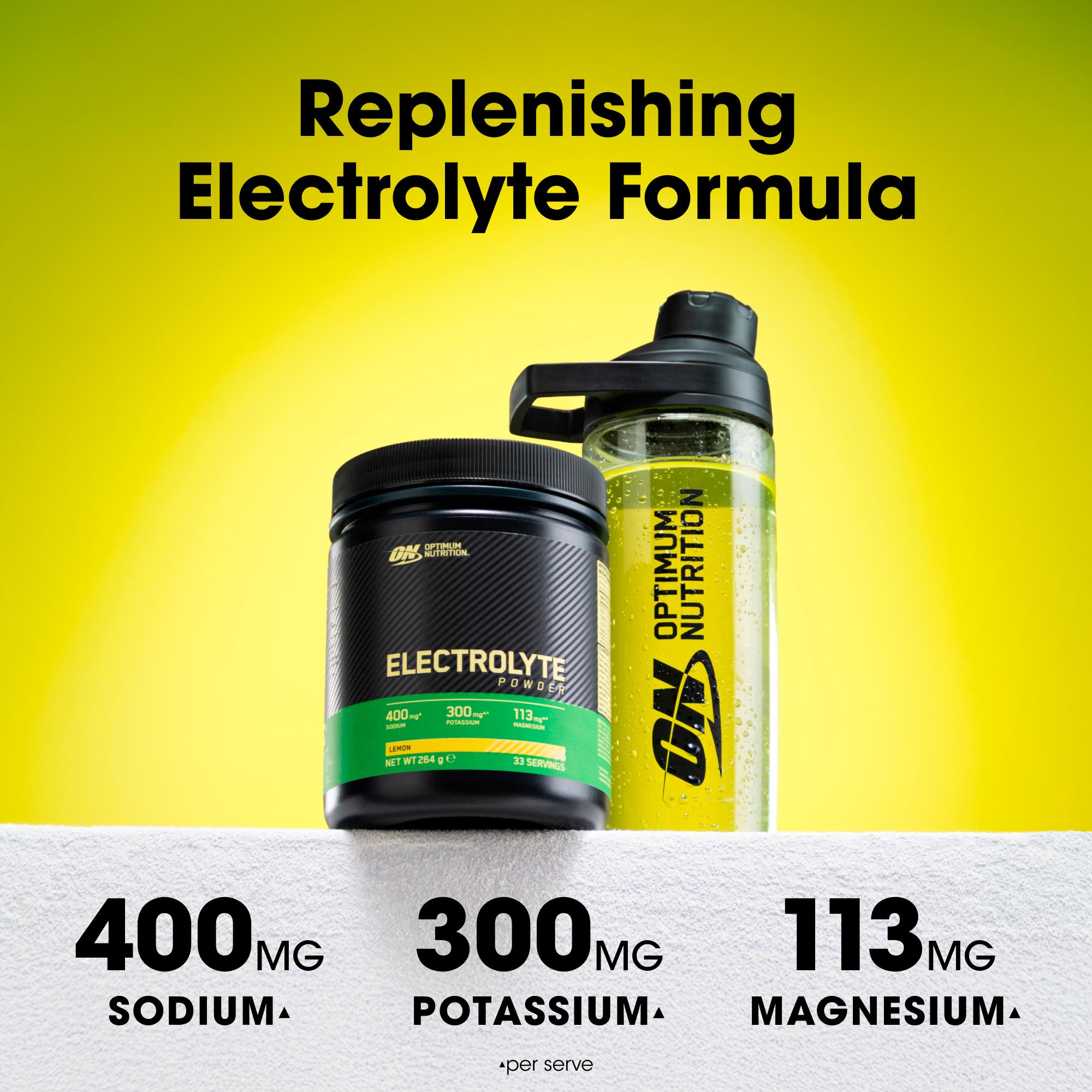Optimum Nutrition Lemon Electrolyte Powder 264g thumbnail 3