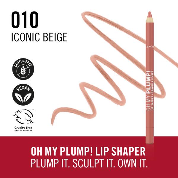 Rimmel Oh My Plump Lip Shaper 010 Iconic Beige thumbnail 4