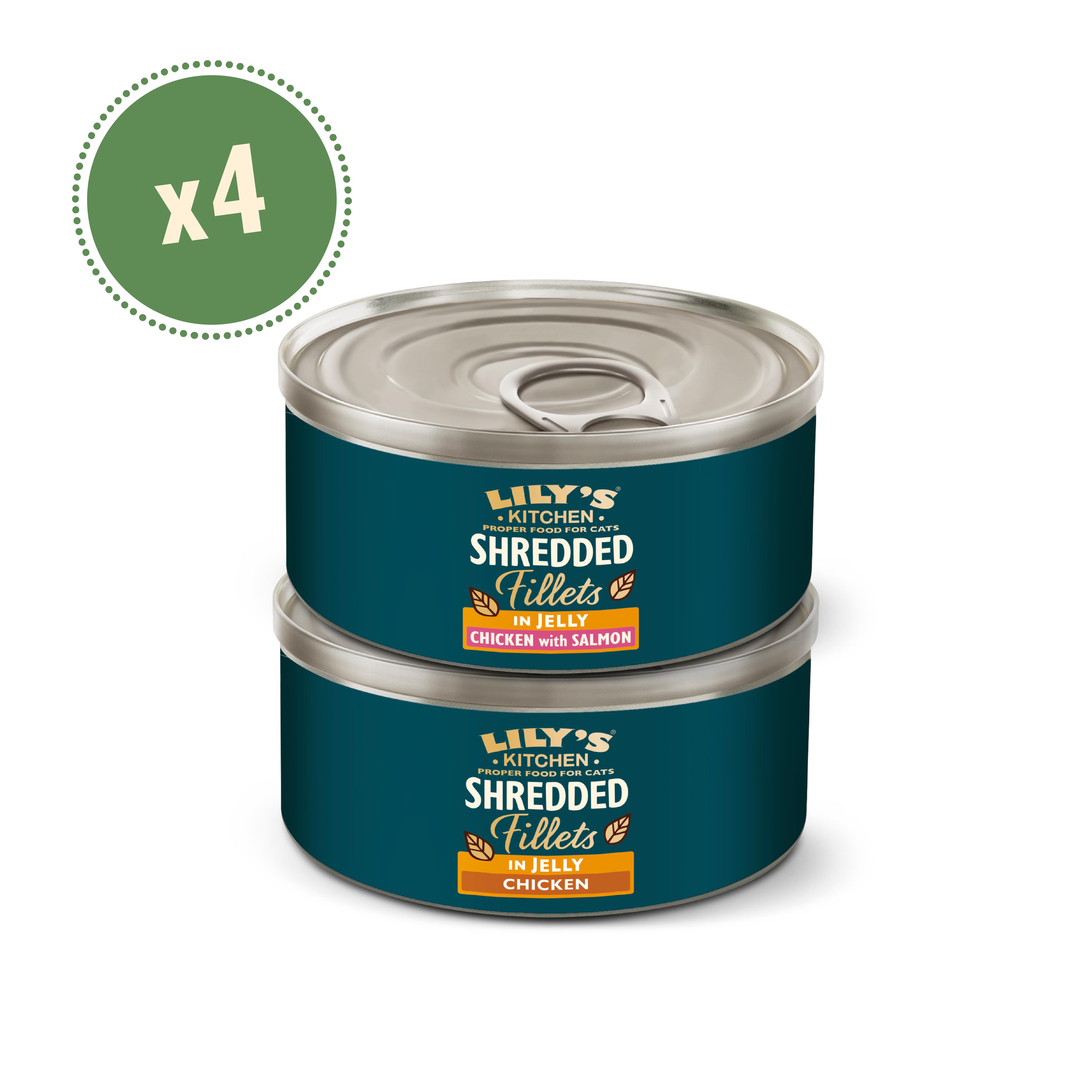 Lily's Kitchen Shredded Fillets in Jelly Multipack for Cats 4 x 70g thumbnail 2