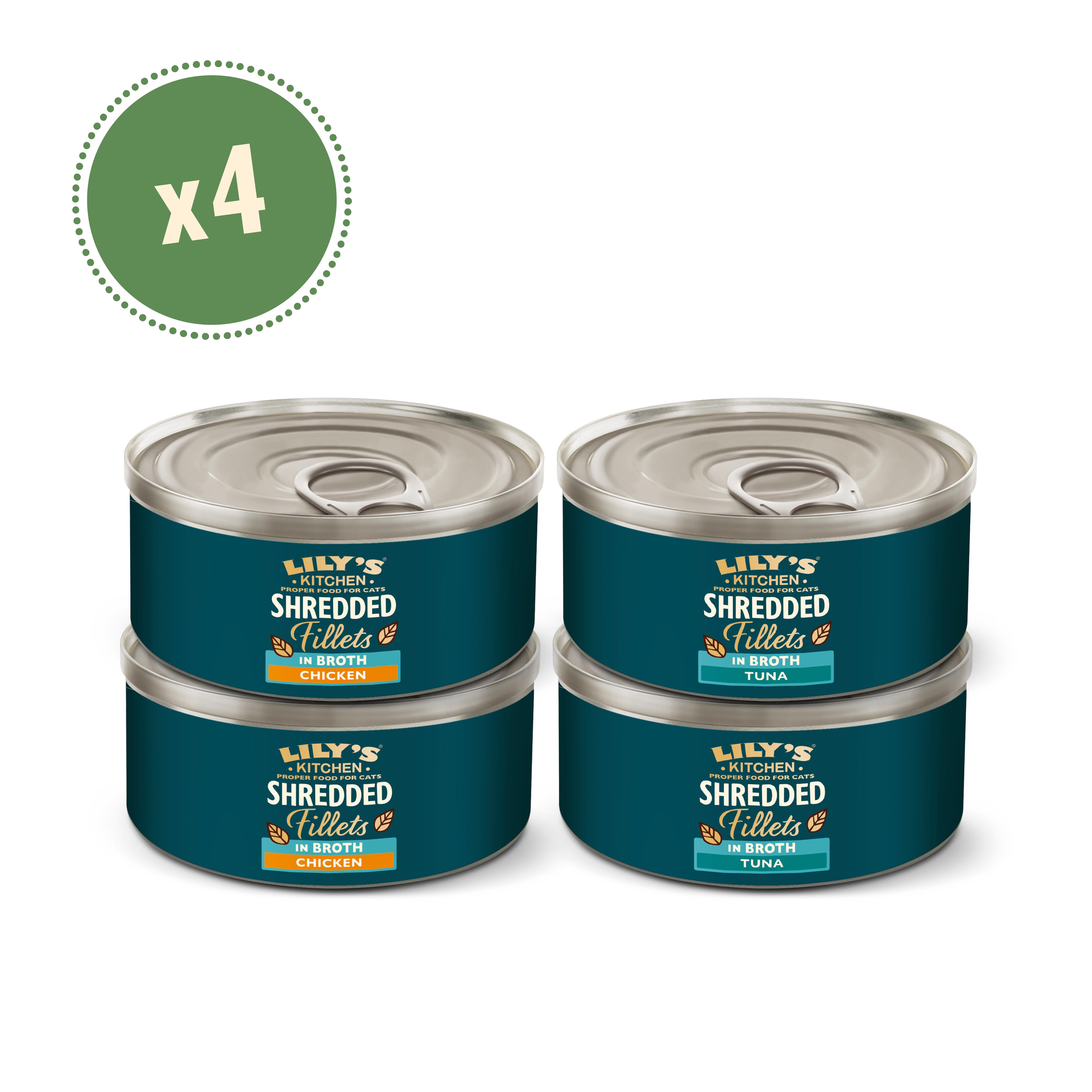 Lily's Kitchen Shredded Fillets in Broth Multipack for Cats 4 x 70g thumbnail 2