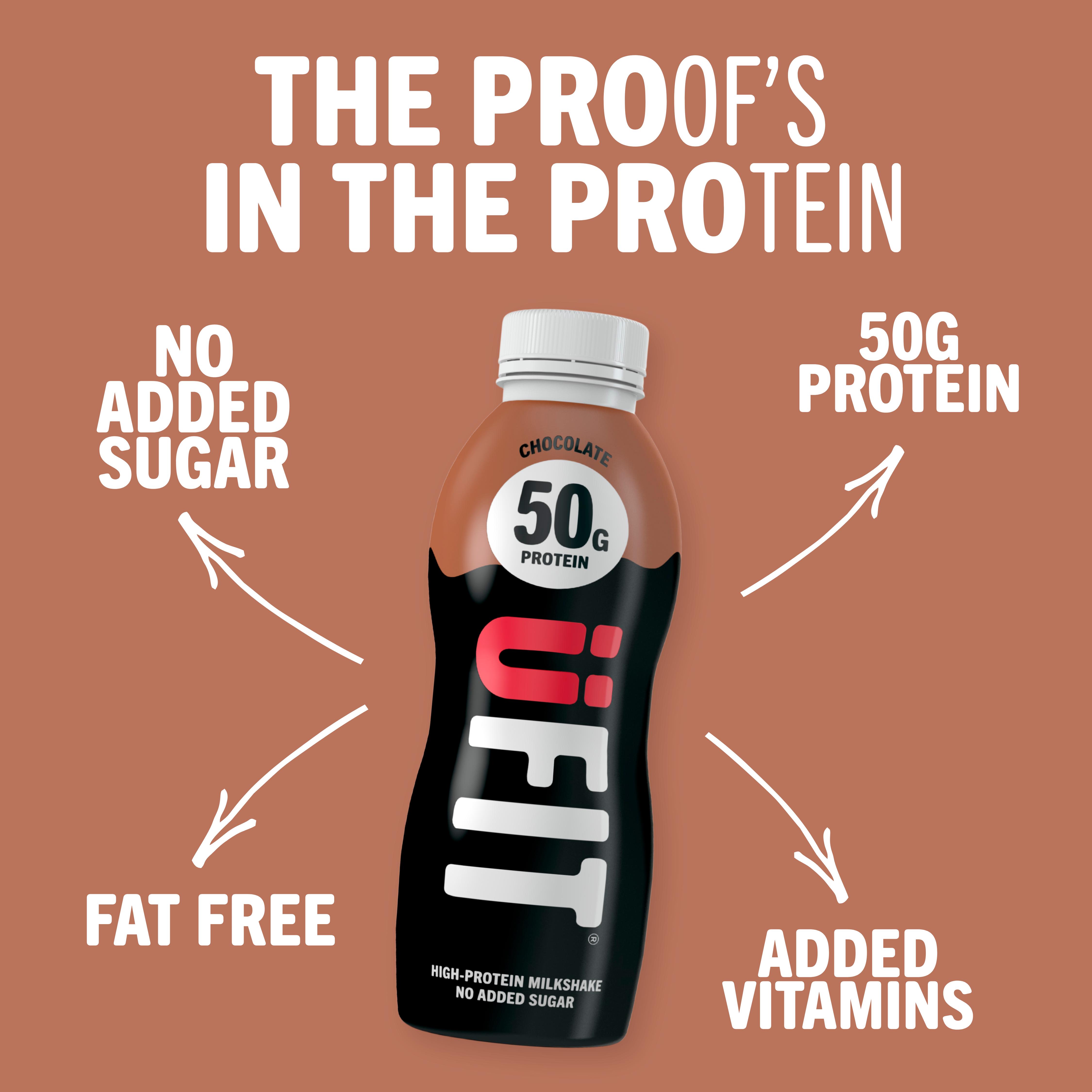 Ufit Chocolate Flavour High Protein Milkshake 500ml thumbnail 2