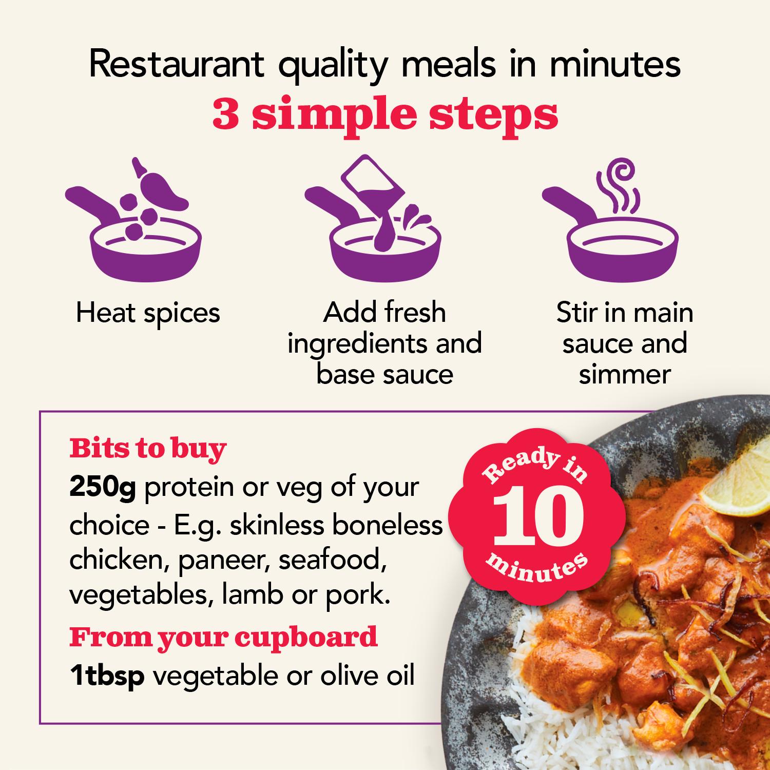 The Spice Tailor Spicy Butter Chicken 300g thumbnail 2