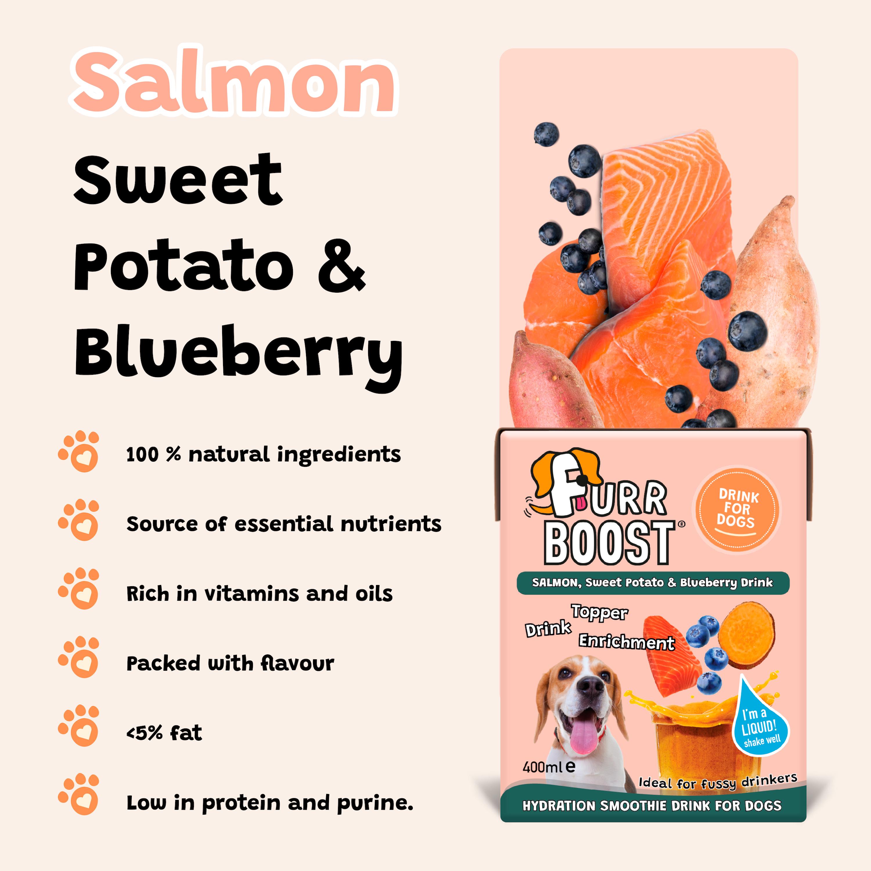 Furr Boost Salmon, Sweet Potato & Blueberry Drink for Dogs 400ml thumbnail 3
