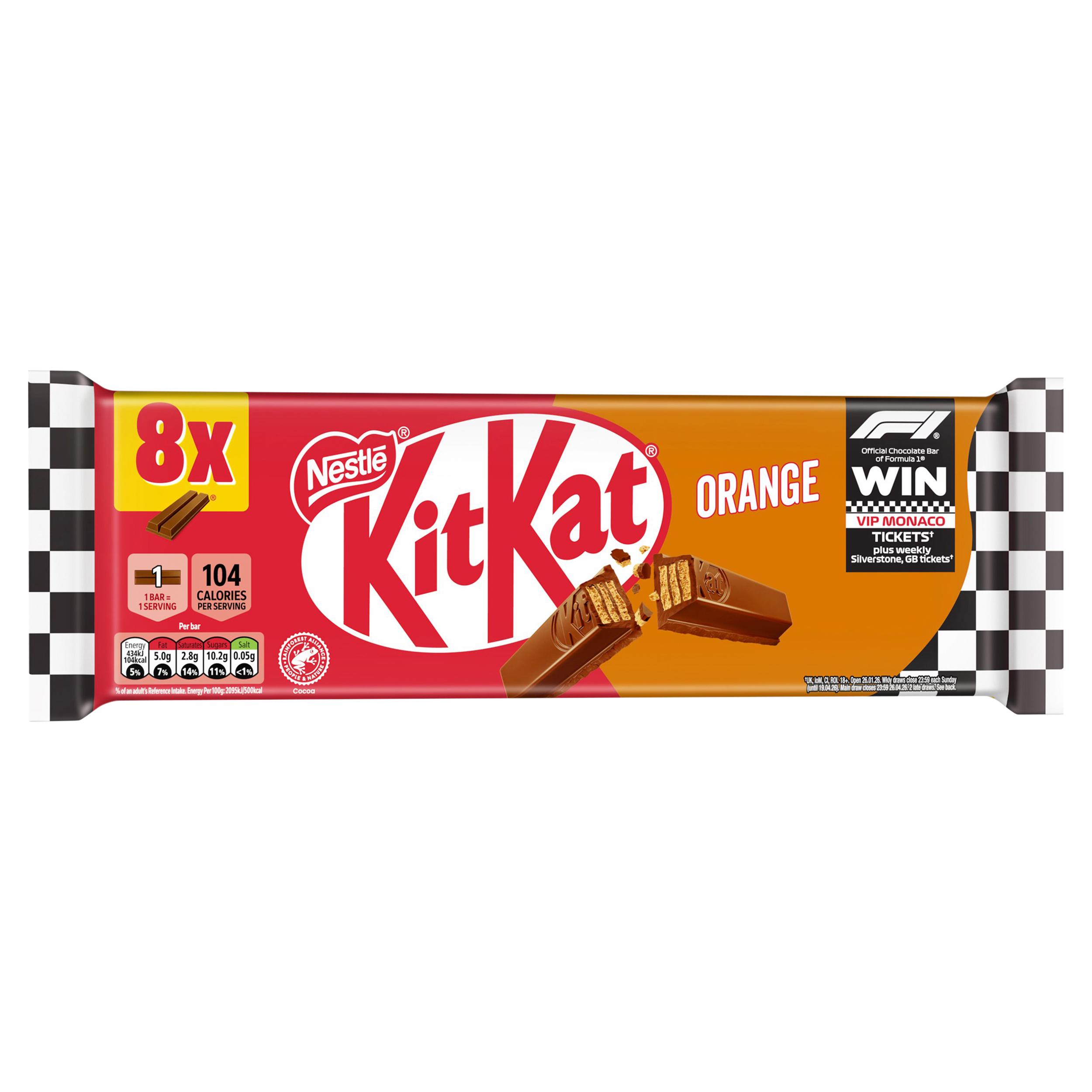 KitKat 2 Finger Orange Chocolate Biscuit Bar Multipack 8 x 20.7g thumbnail 2
