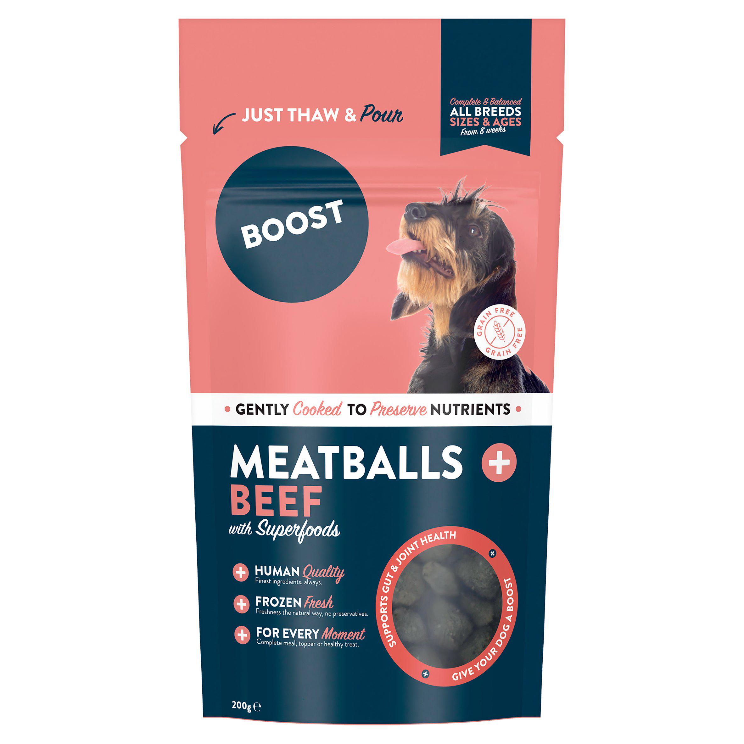 Boost Meatballs Beef with Superfoods Dog Food 200g