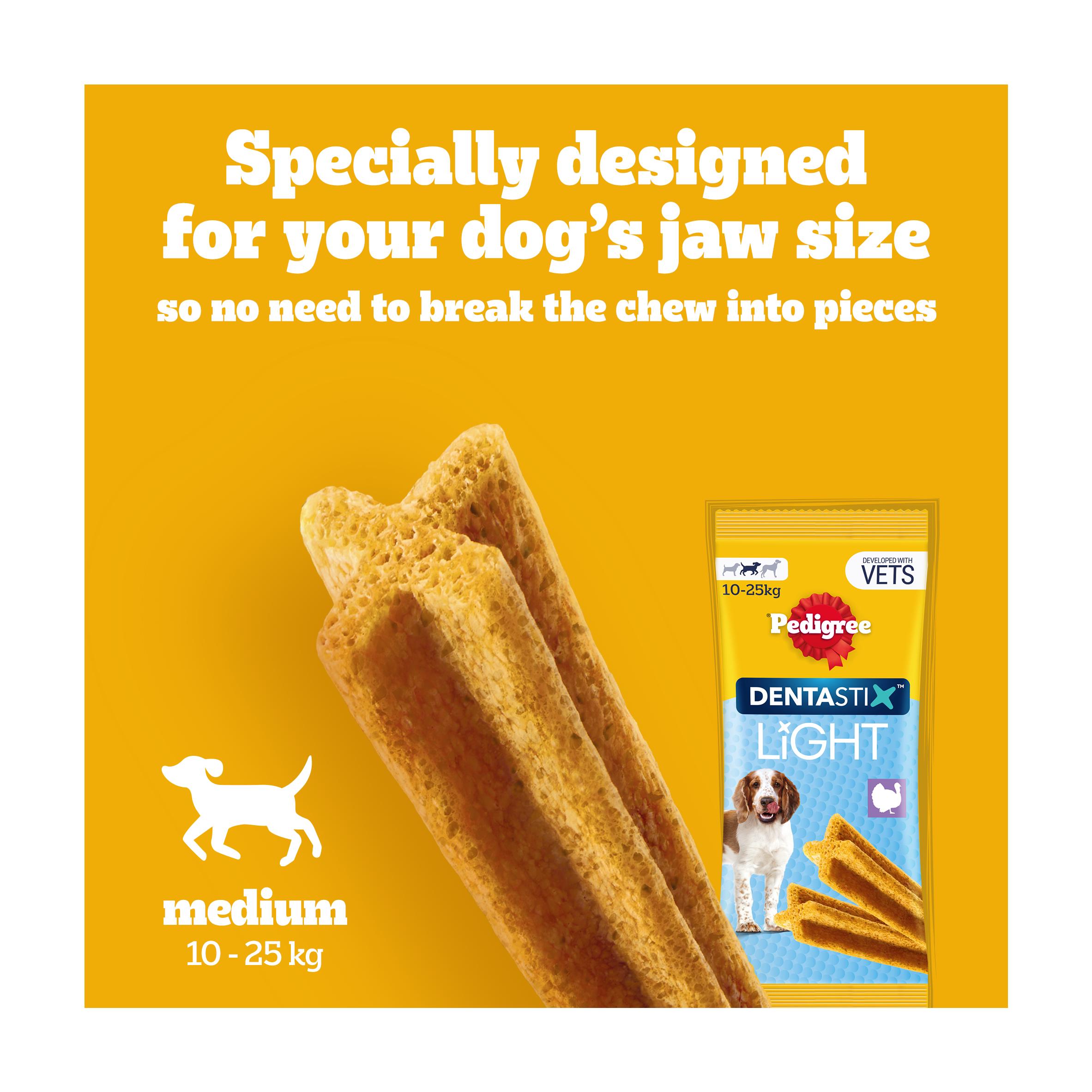 Pedigree Dentastix Light Sticks Dental Chews Medium Dog Treats x5 thumbnail 3