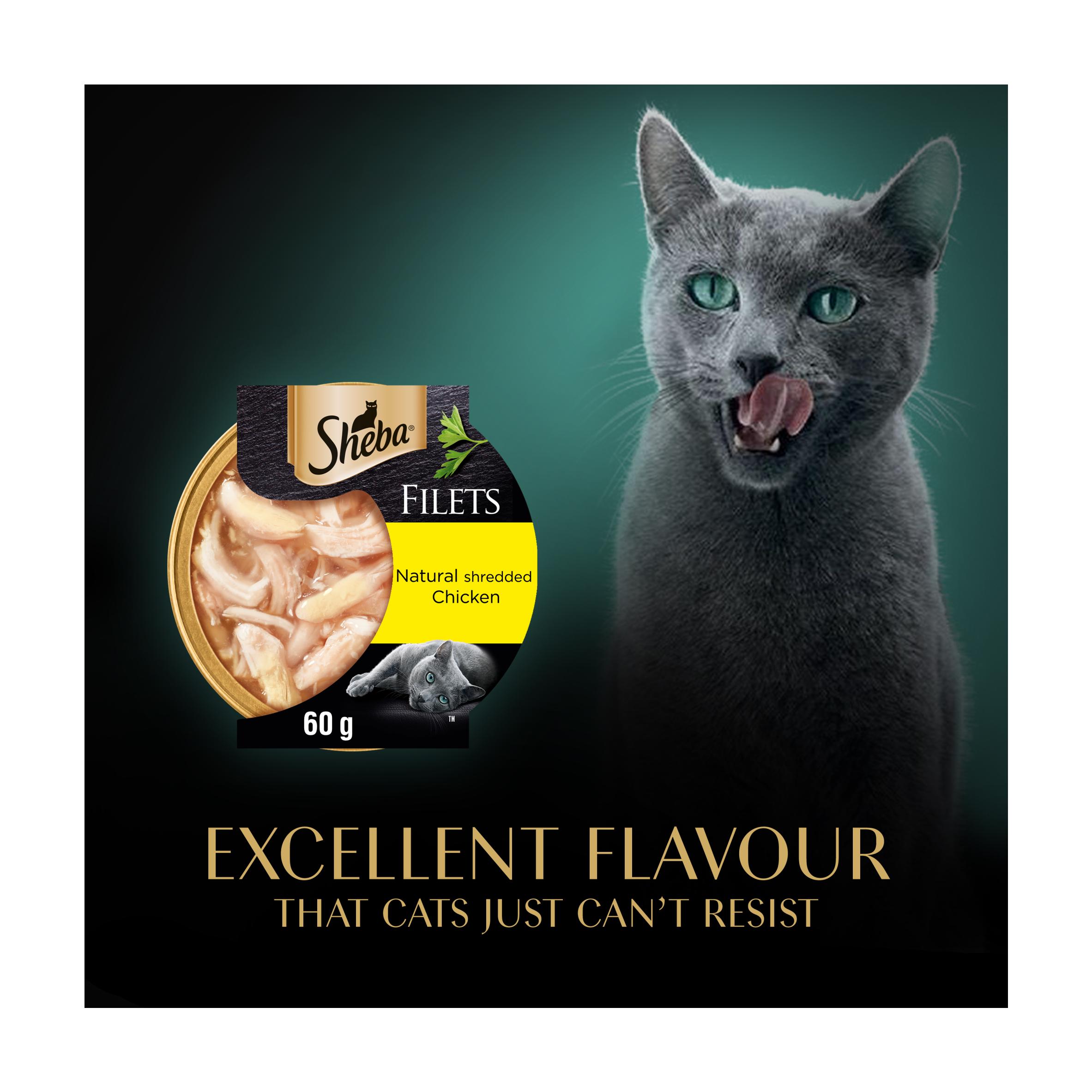 Sheba Fillets Adult Cat Food Tray with Chicken in Gravy 60g thumbnail 5