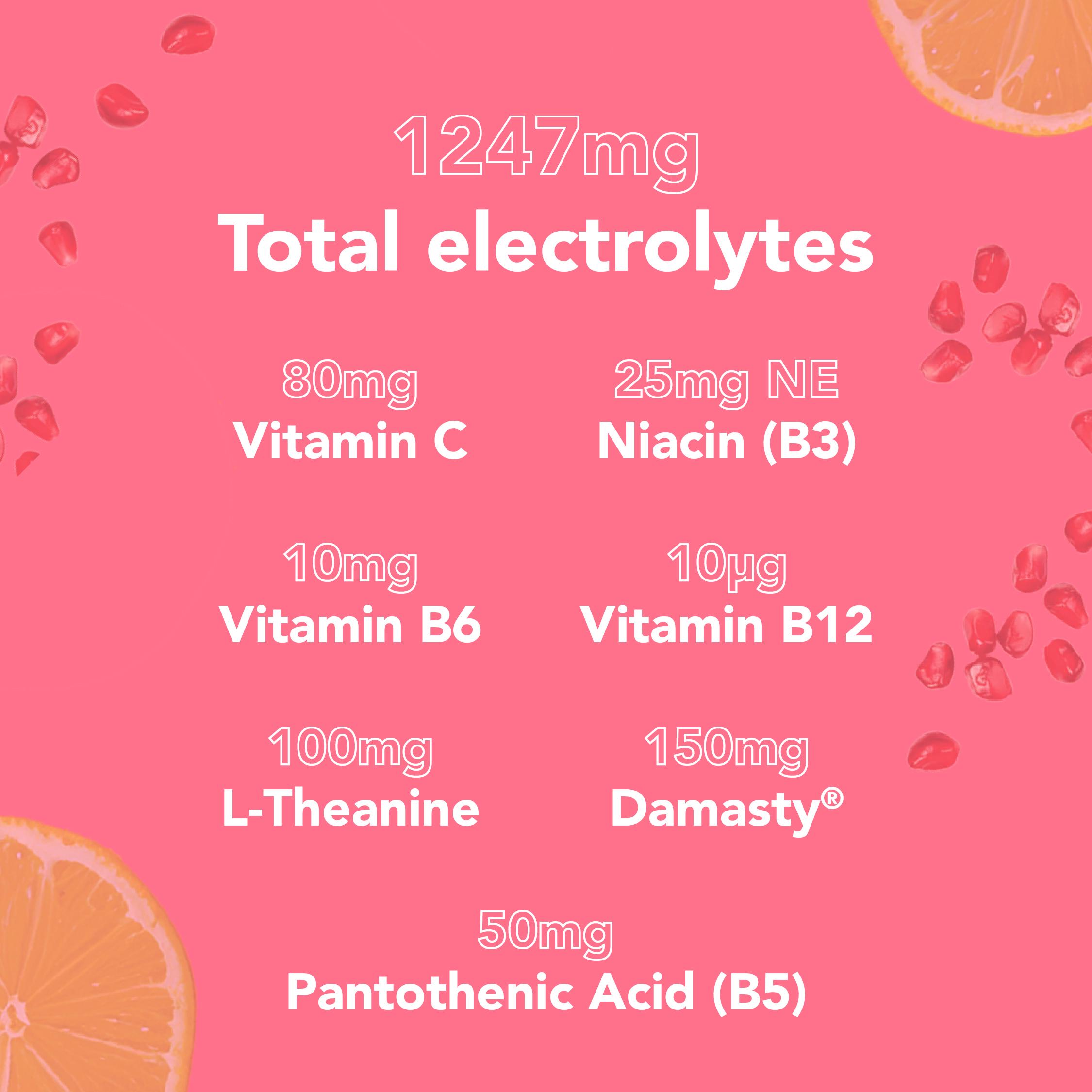 Zooki Electrolytes + Skin Radiance Food Supplement Pomegranate Lemon 5.1g thumbnail 2