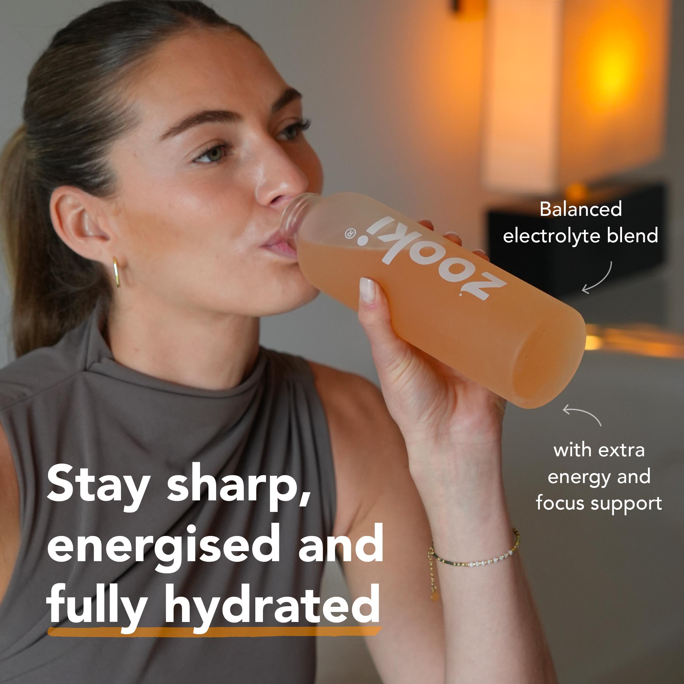 Zooki Electrolytes + Energy & Focus Food Supplement Peach 4.62g thumbnail 5