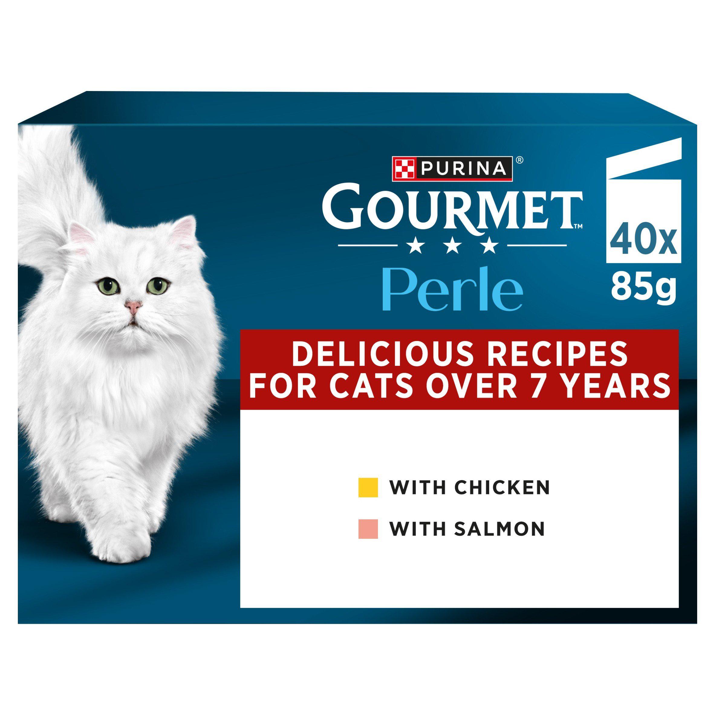 Gourmet Perle Senior 7+ Mini Fillets in Gravy Wet Cat Food 40 x 85g