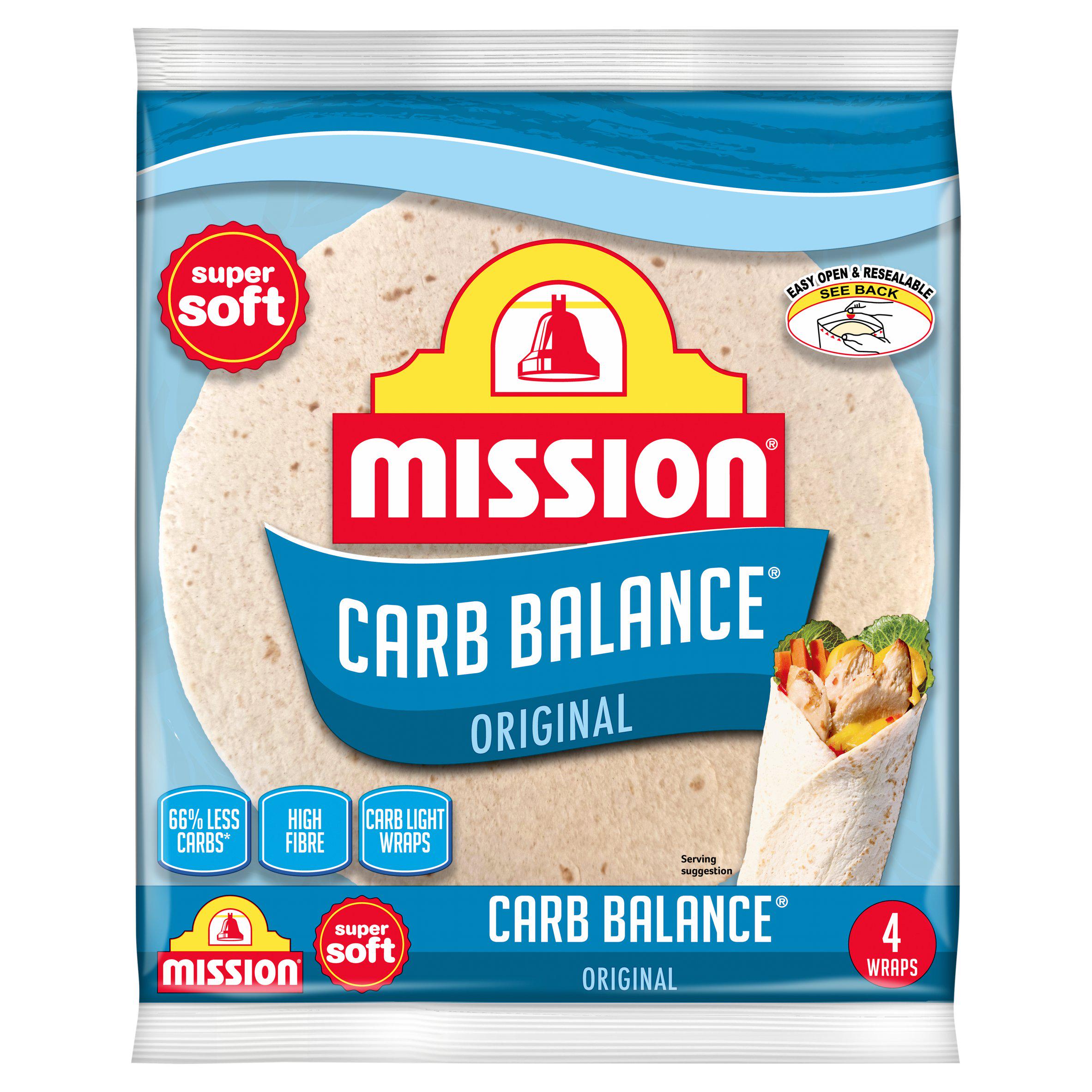 Mission Carb Balance Original Tortillas 4 wraps 200g