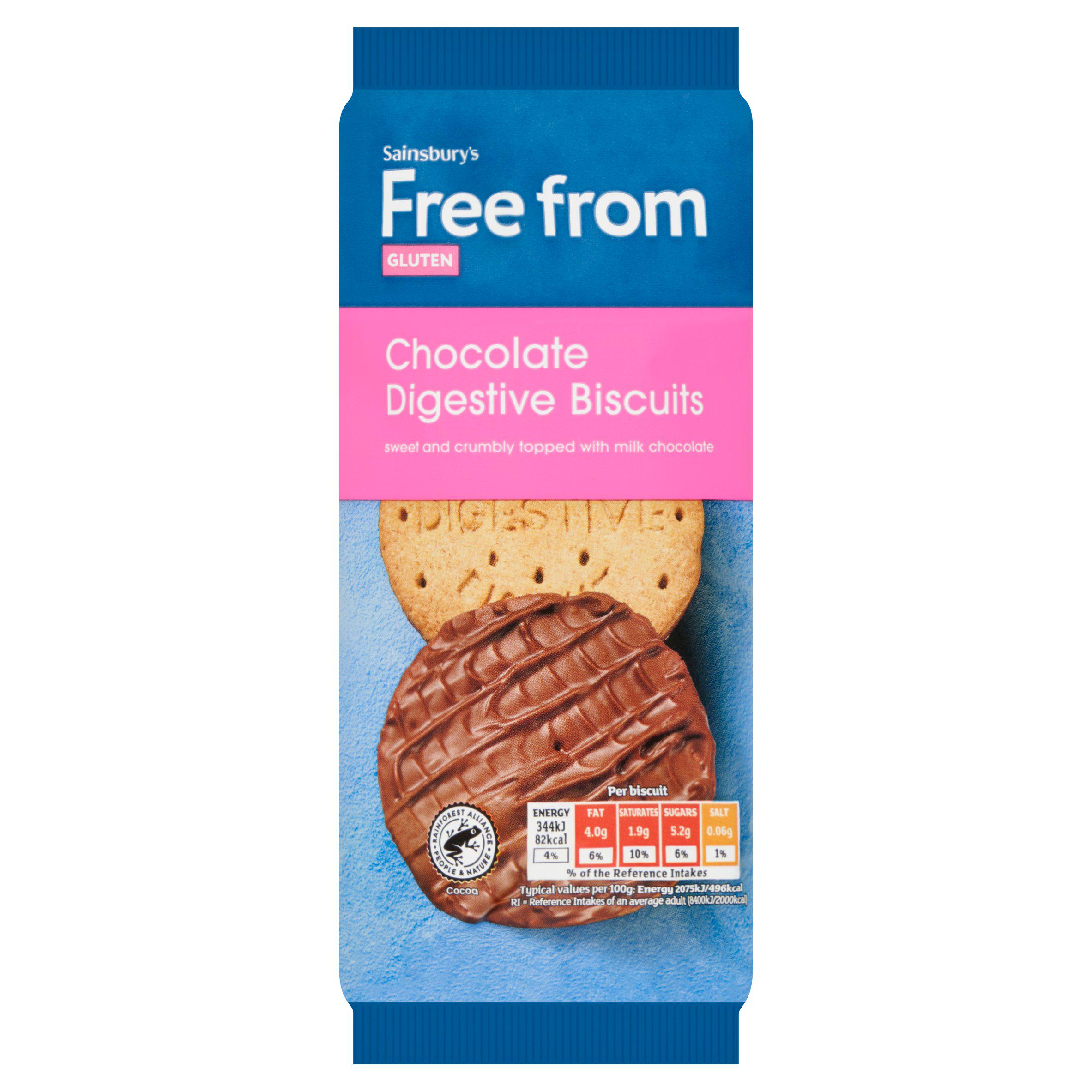 Sainsbury's 166g Freefrom Digestive Chocolate