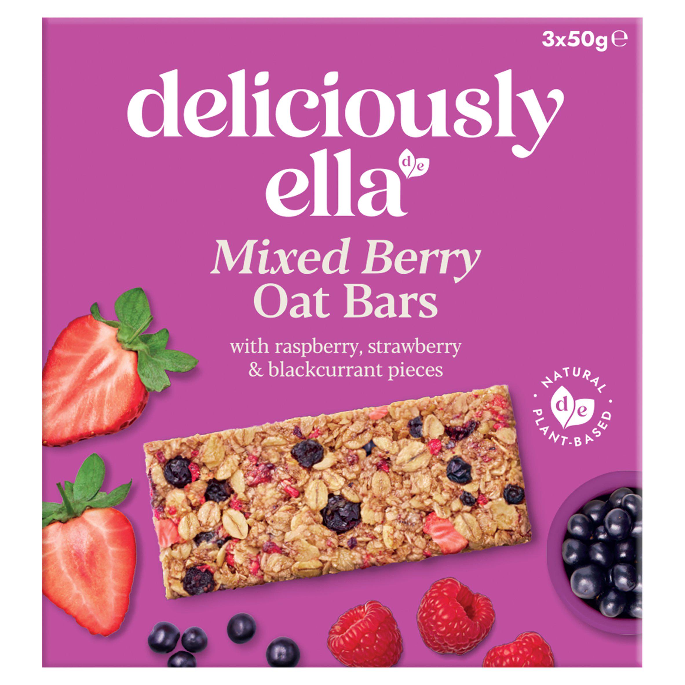 Deliciously Ella 3 x 50g Mixed Berry Multipack Oat Bars