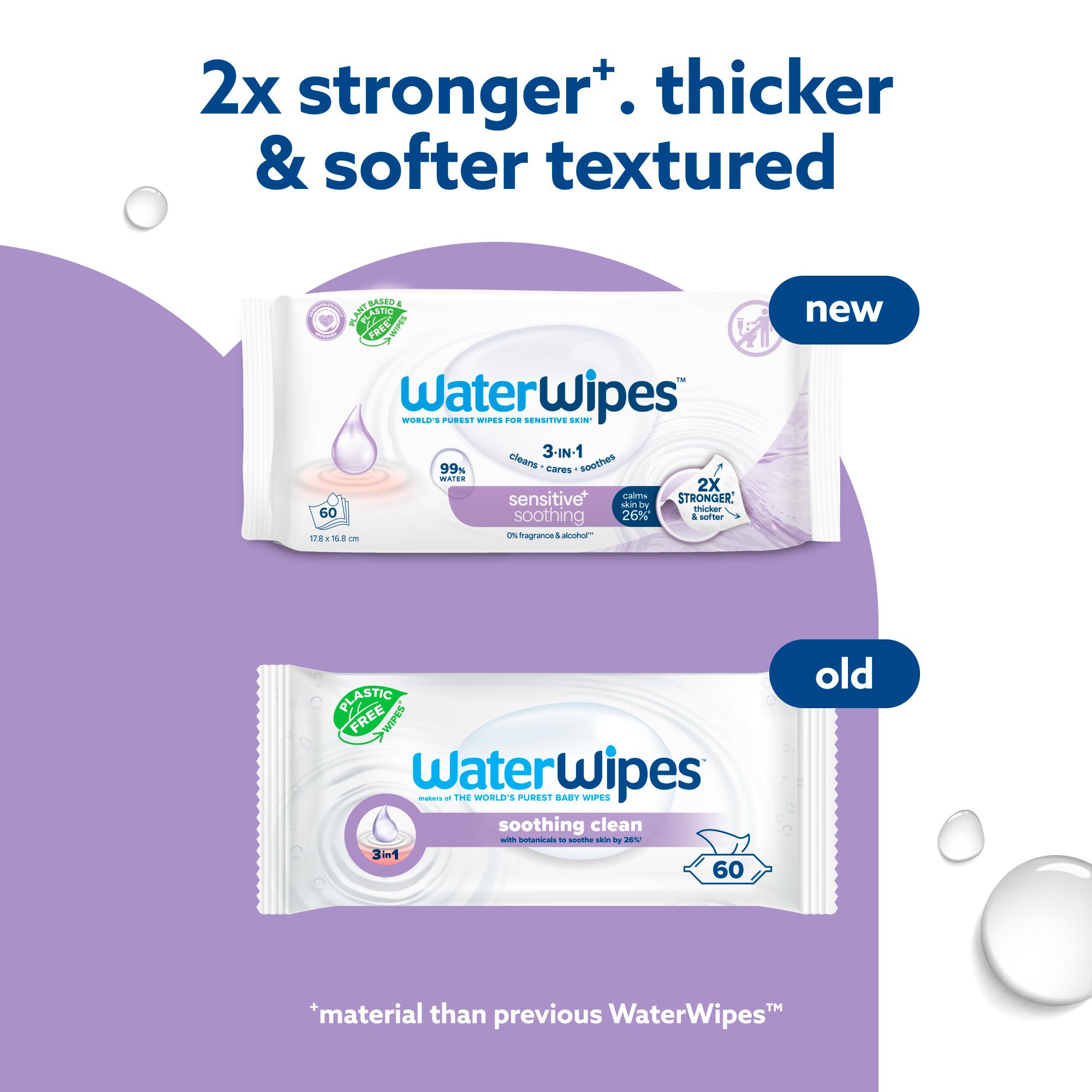 WaterWipes Soothing Clean Baby Wipes x60 thumbnail 2