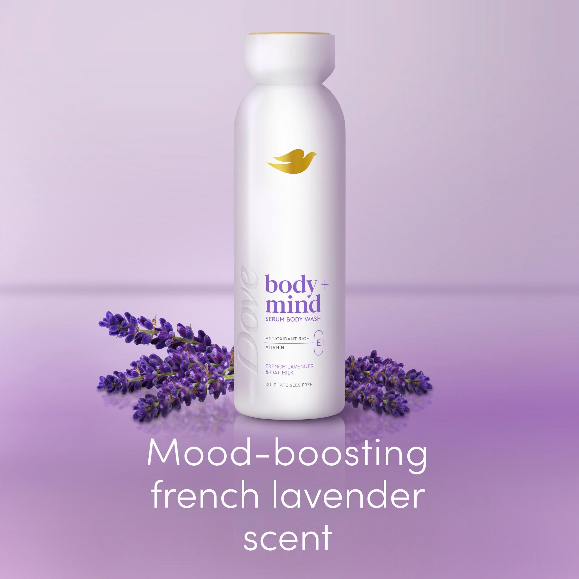 Dove 350ml Body + Mind French Lavender & Oat Milk Serum Body Wash thumbnail 3