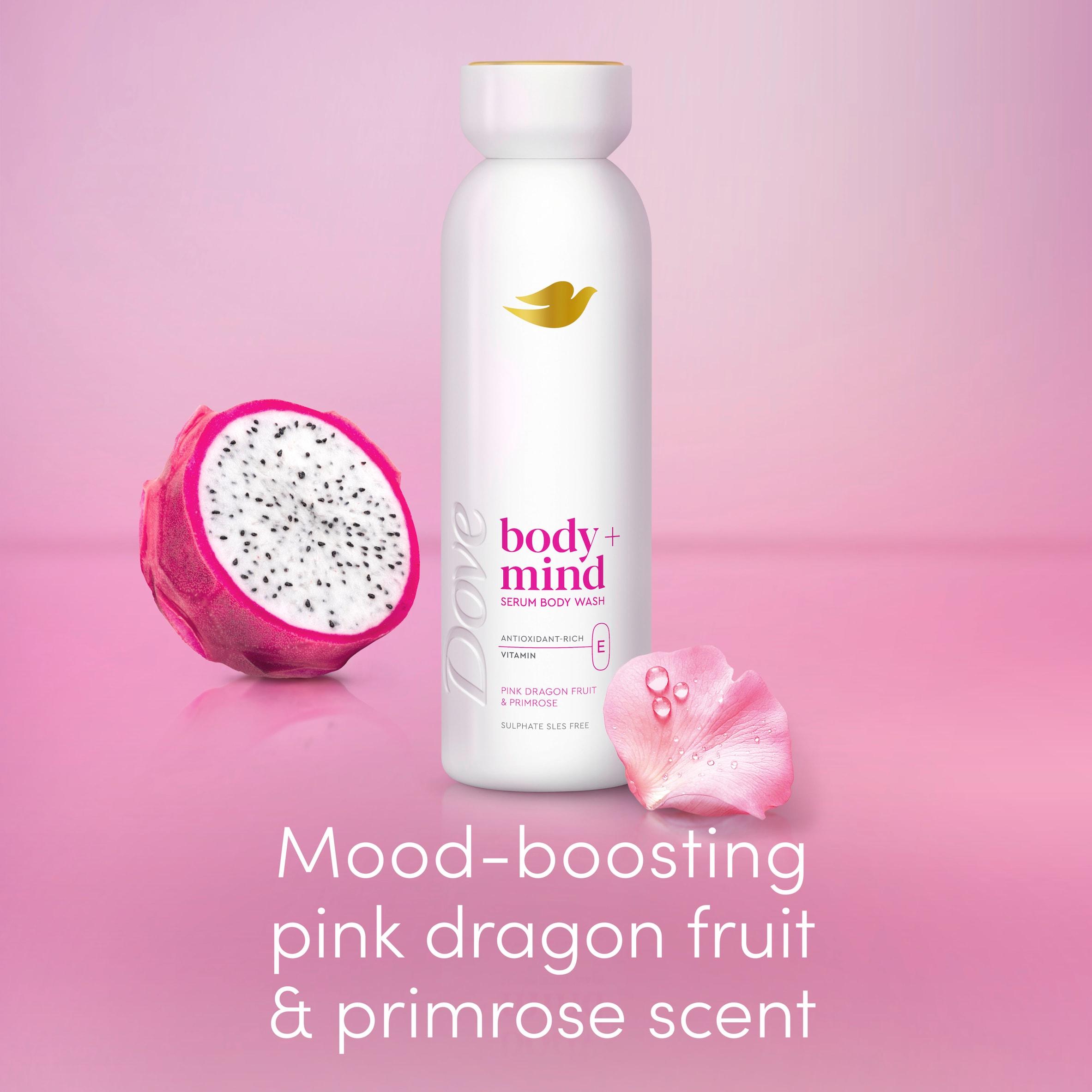 Dove 350ml Body + Mind Pink Dragon Fruit & Primrose Serum Body Wash thumbnail 3