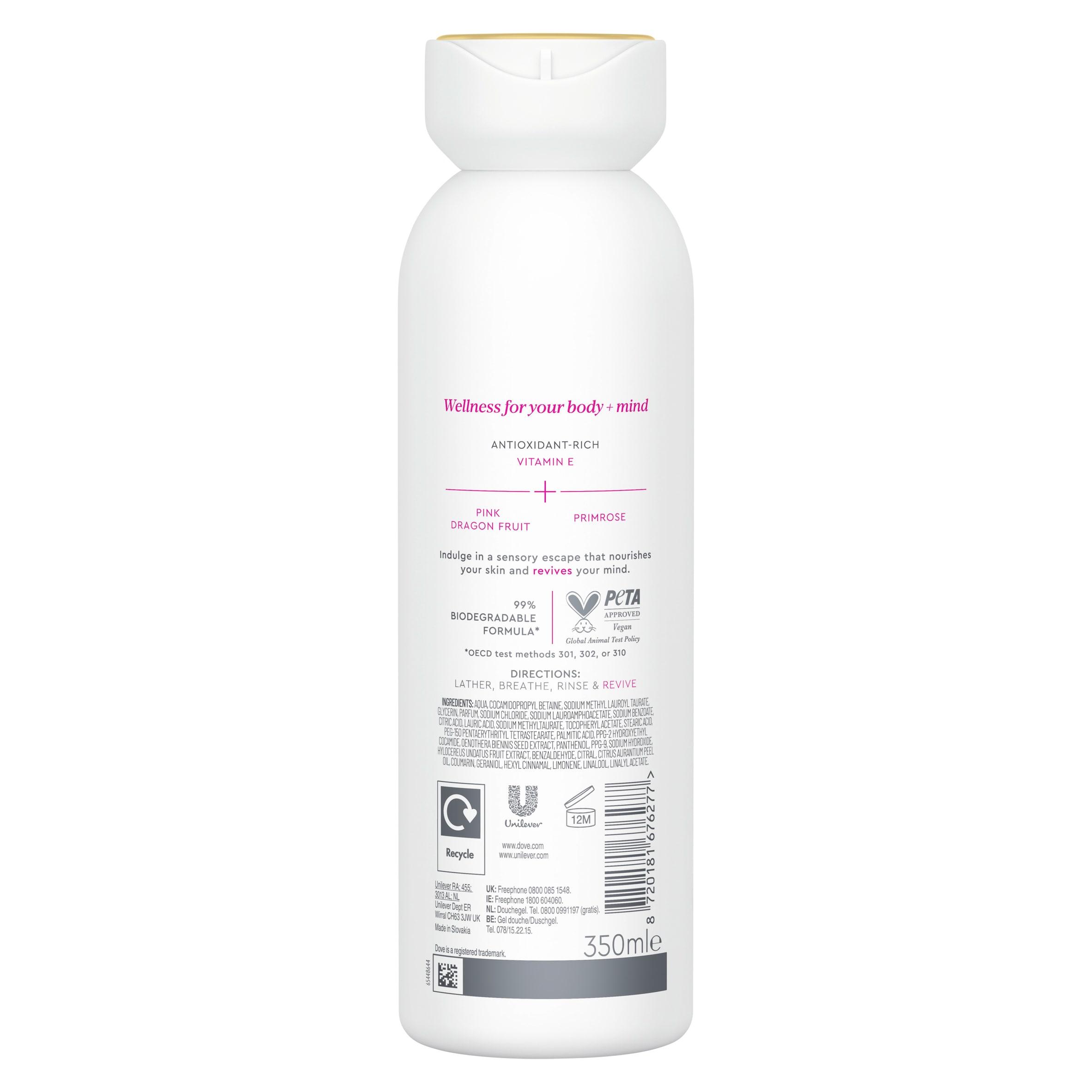 Dove 350ml Body + Mind Pink Dragon Fruit & Primrose Serum Body Wash thumbnail 6