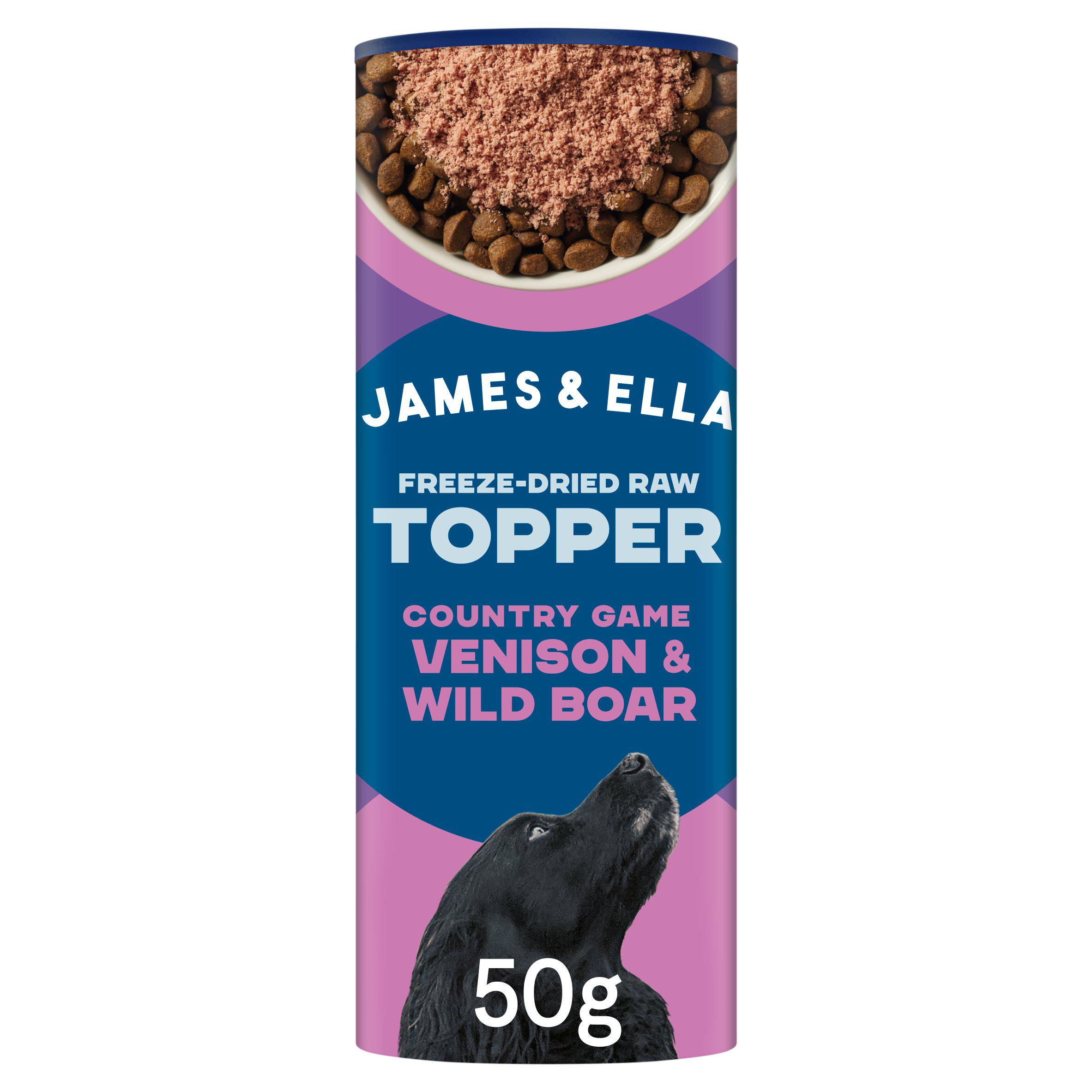 James & Ella Freeze Dried Raw Topper Country Game Venison & Wild Boar for Dogs 50g
