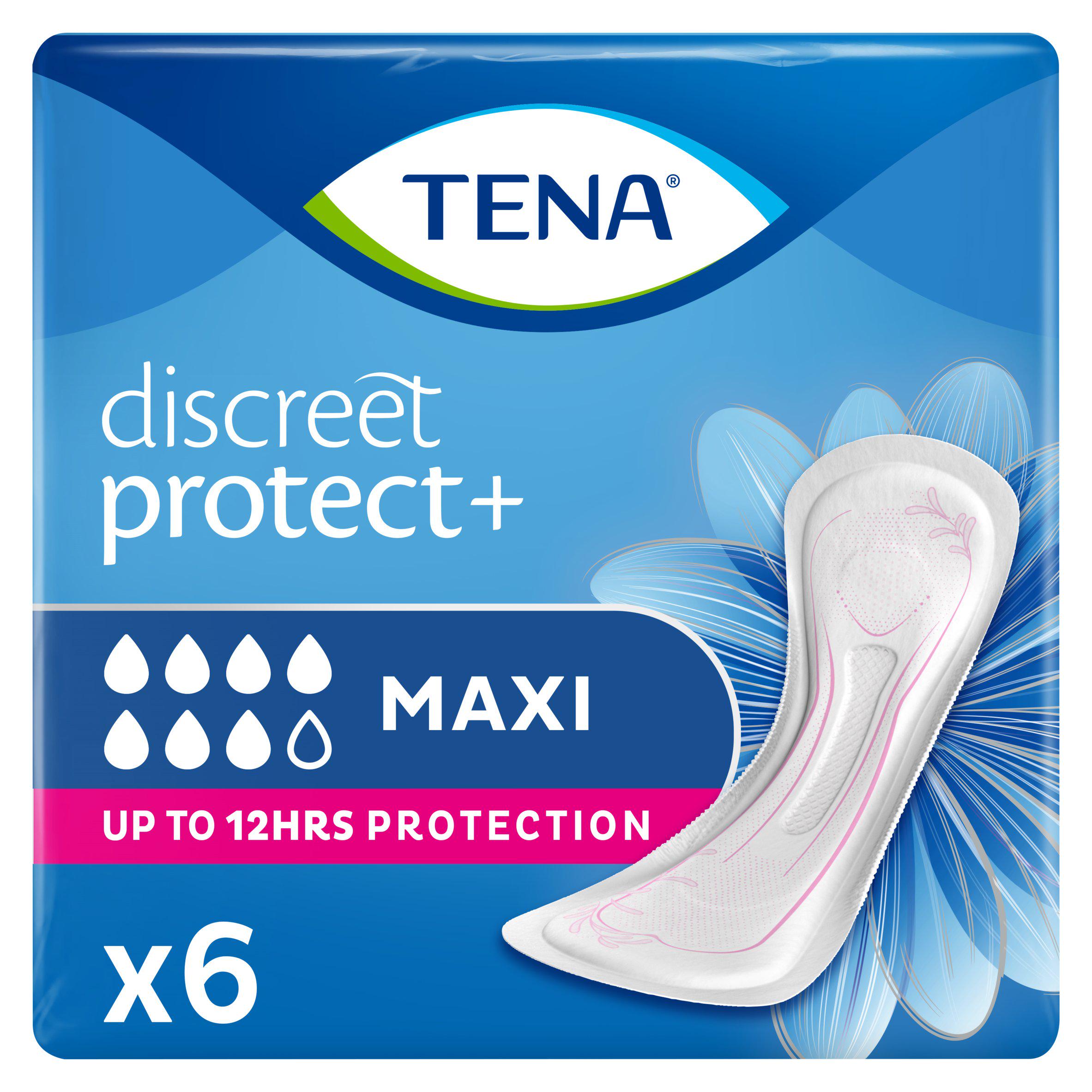 TENA Lady Discreet Maxi Day Incontinence Pads x6