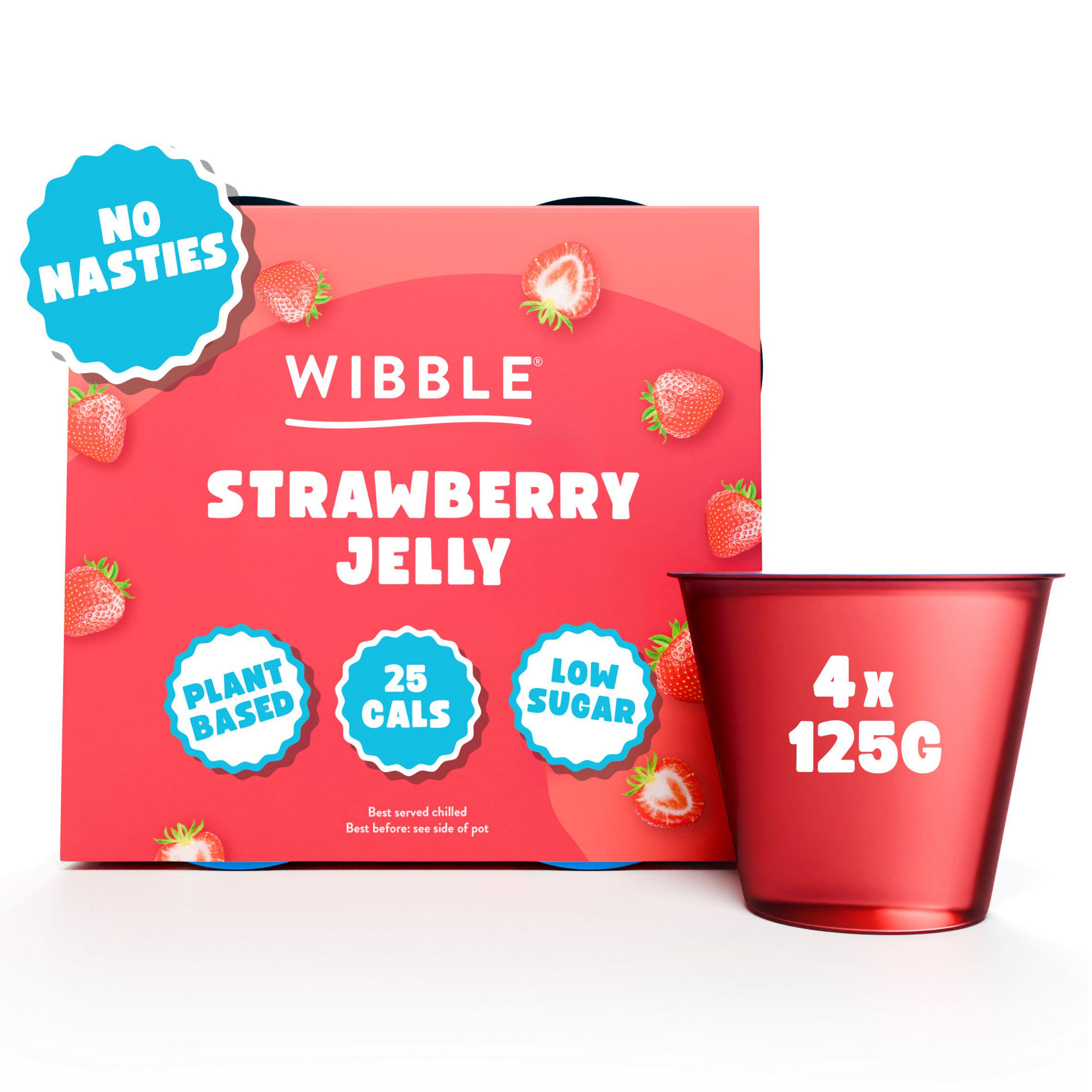 Wibble Strawberry Jelly 4 x 125g