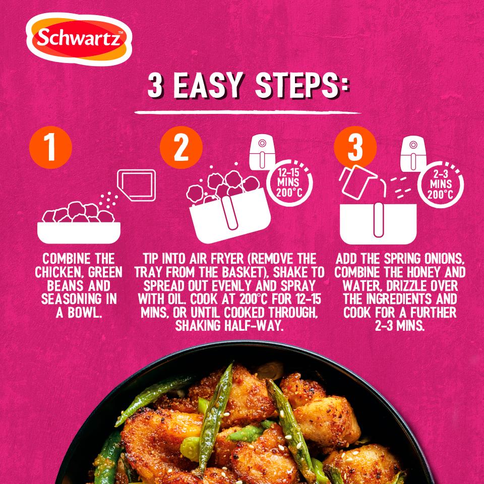Schwartz Air Fry Honey & Garlic Chicken Recipe Mix 30g thumbnail 3