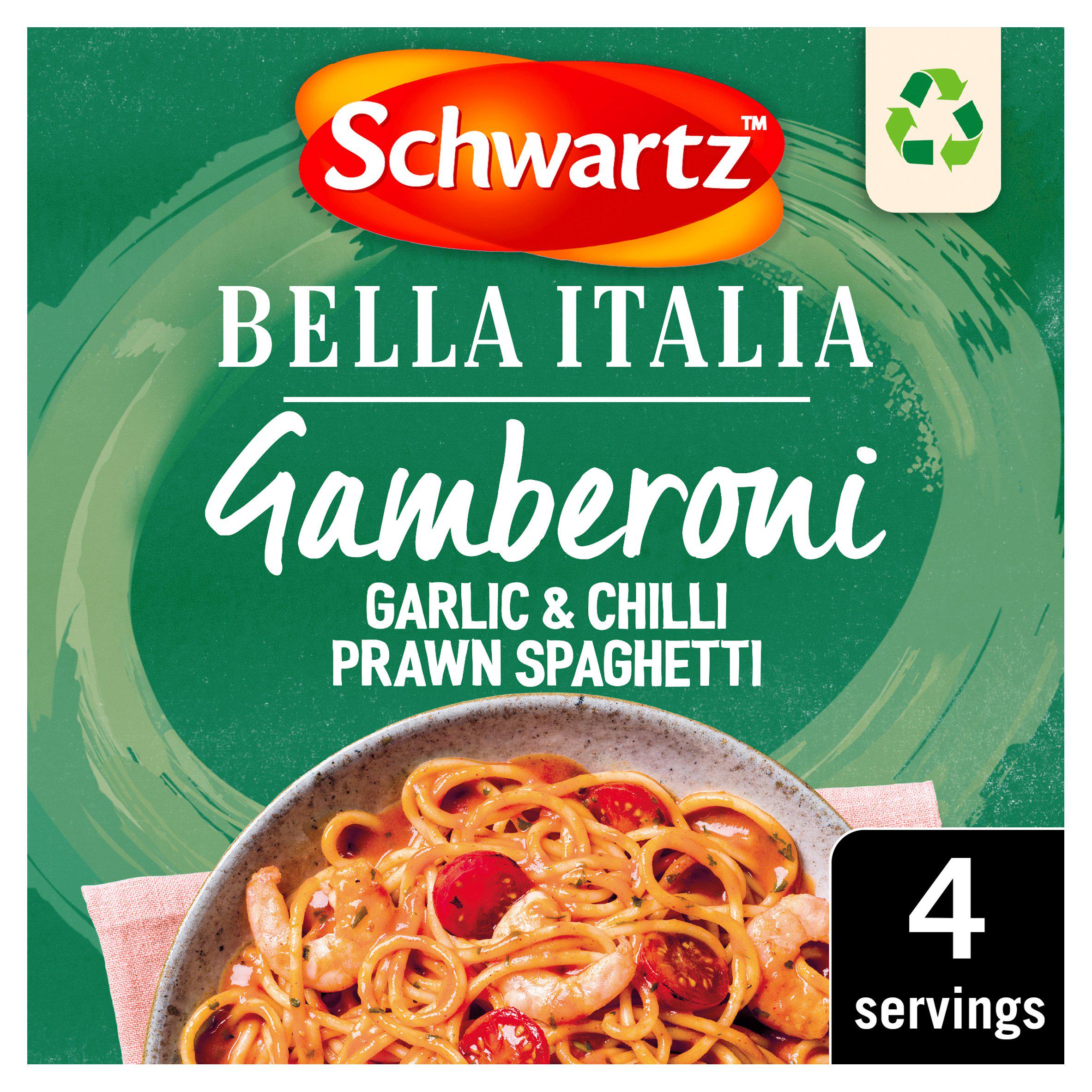 Schwartz X Bella Italia Gamberoni Garlic & Chilli Prawn Spaghetti