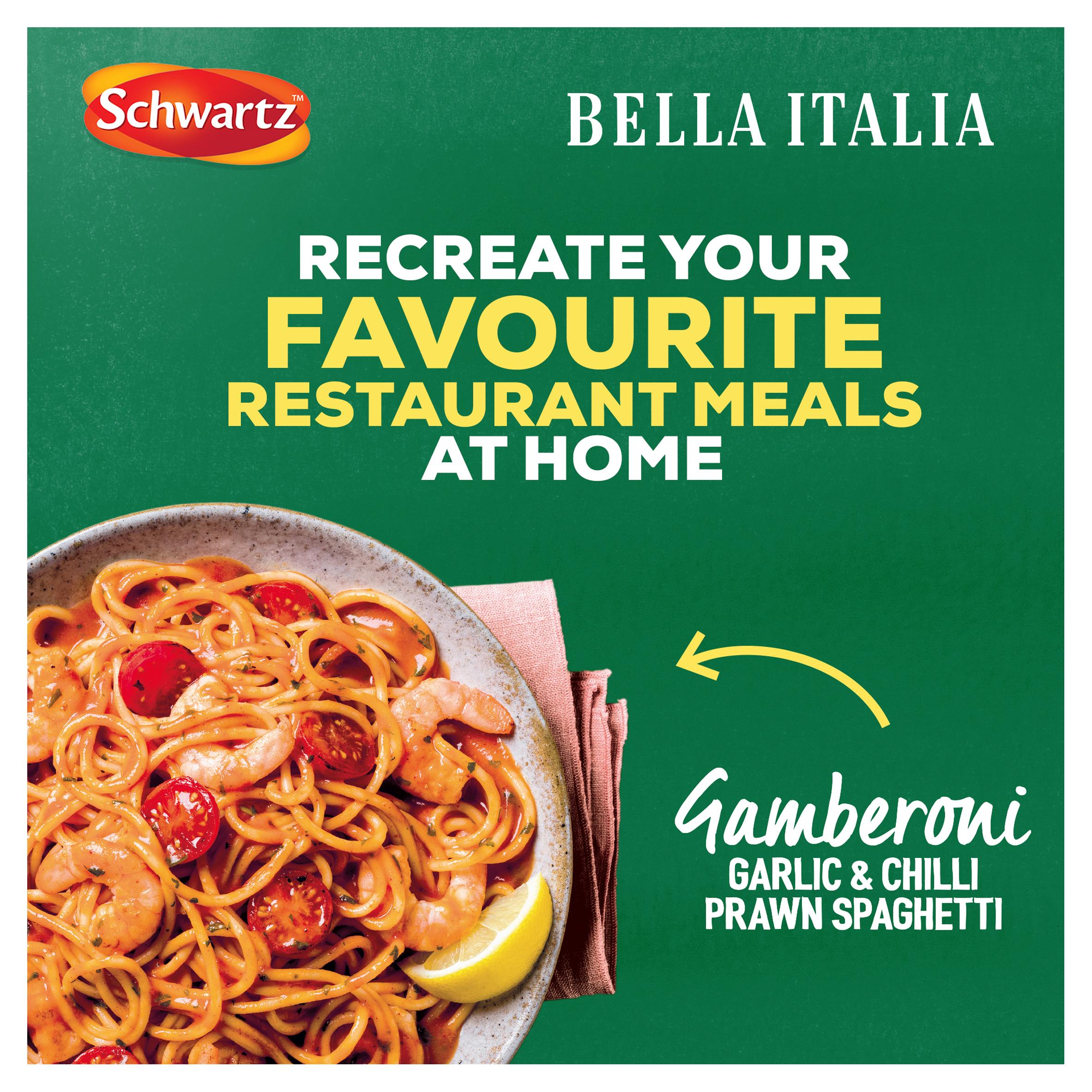 Schwartz Bella Italia Gamberoni Garlic & Chilli Prawn Spaghetti 35g thumbnail 2