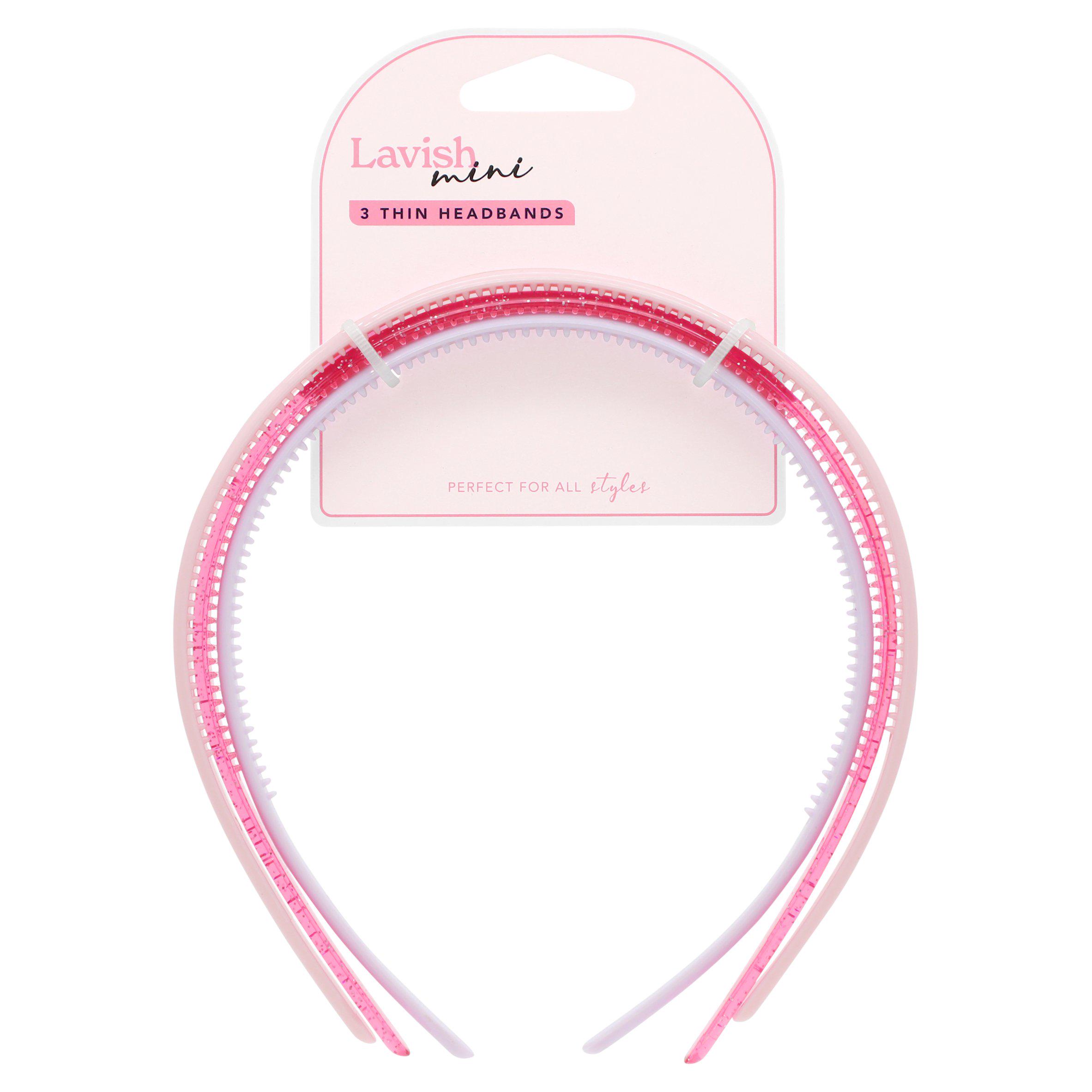 Lavish Mini Thin Headbands x3