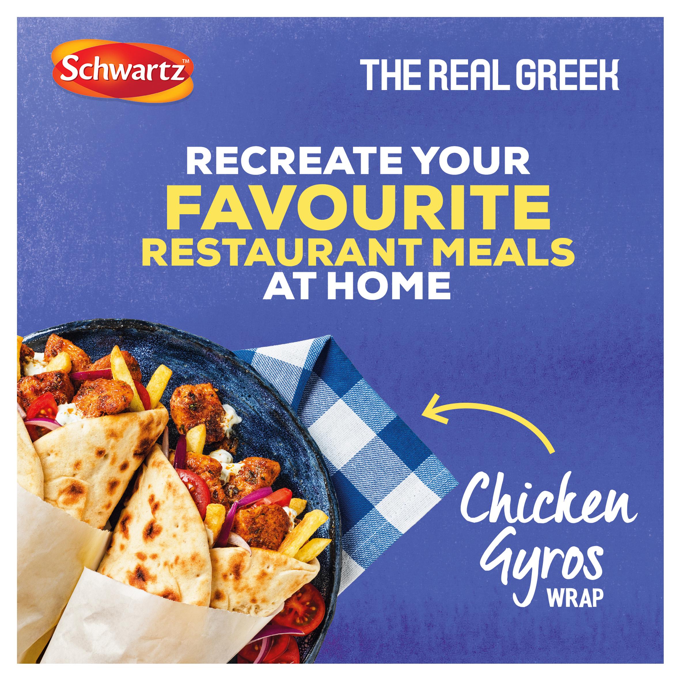 Schwartz the Real Greek Chicken Gyros Wrap Recipe Mix 20g thumbnail 2