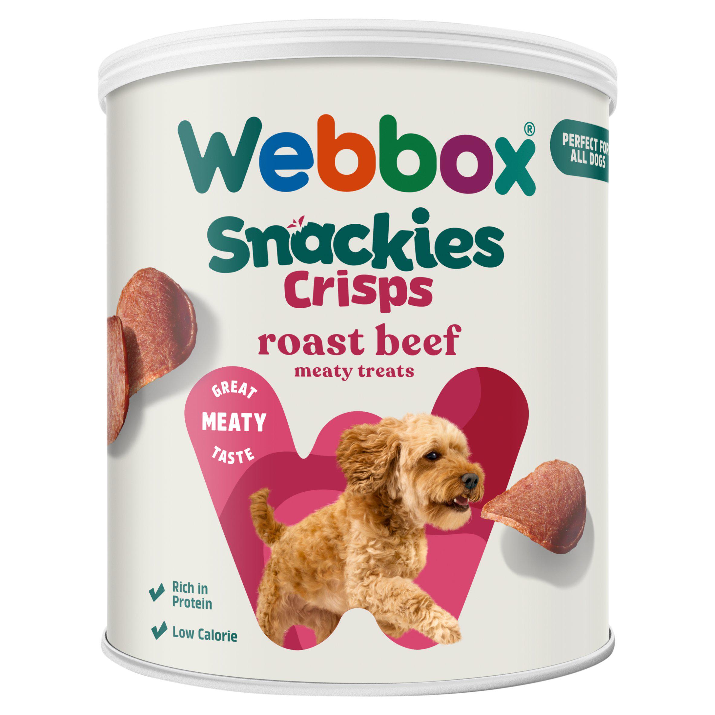 Webbox Snackies Crisps Roast Beef Meaty Treats for Dogs 35g