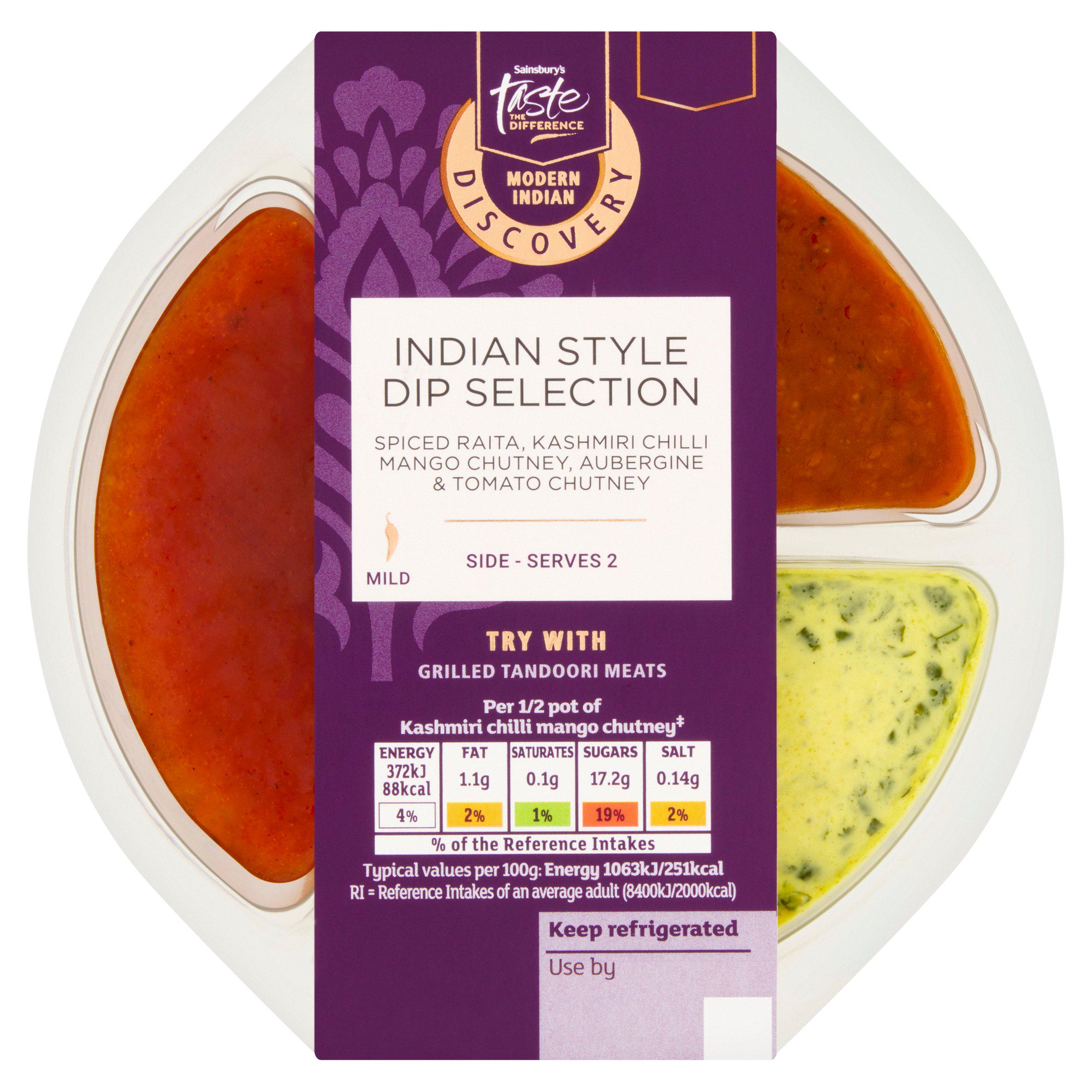 Sainsbury's Discovery 200g Indian Style Dip Selection, Taste the Difference