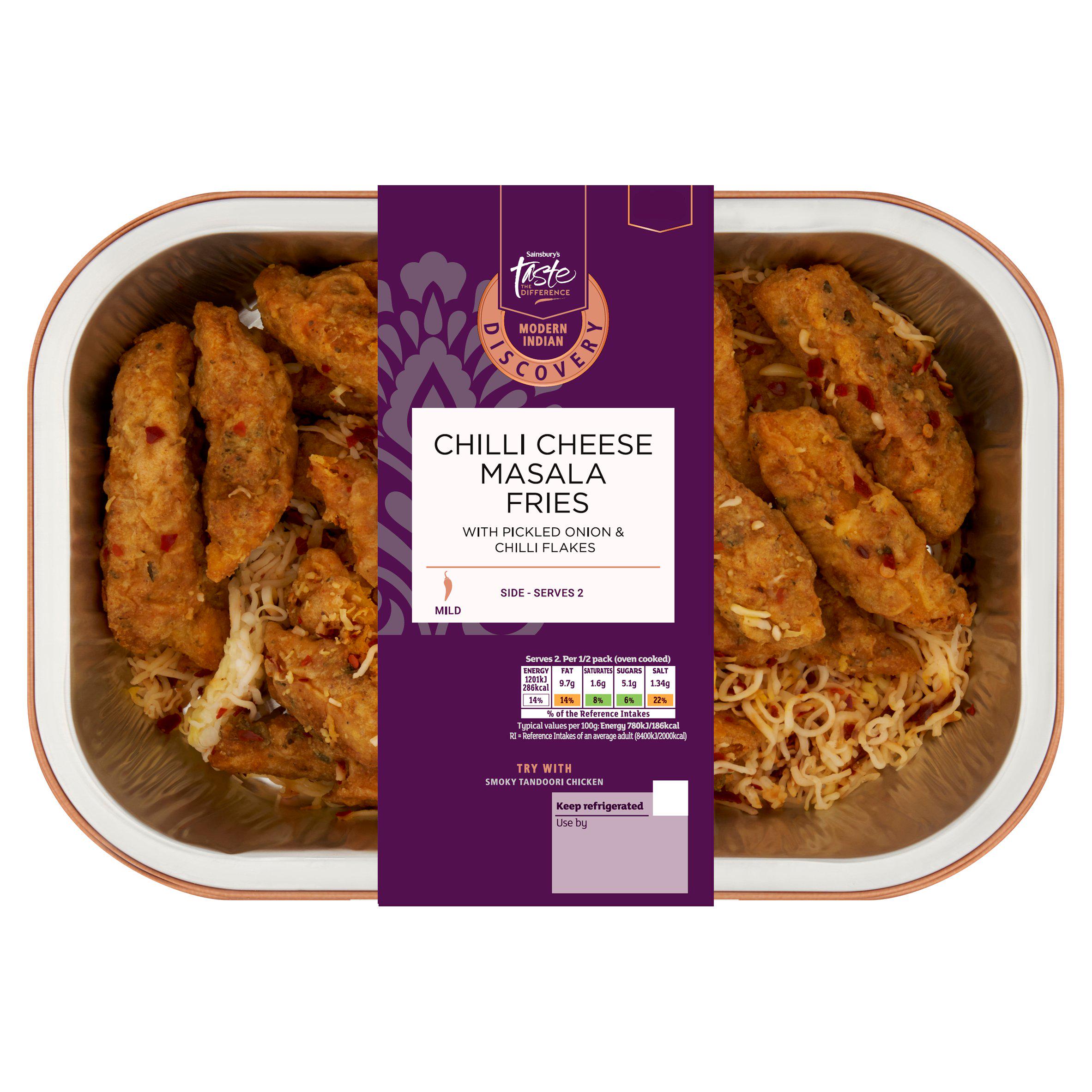 Sainsbury's Discovery 340g Chilli Cheese Masala Fries, Taste the Difference