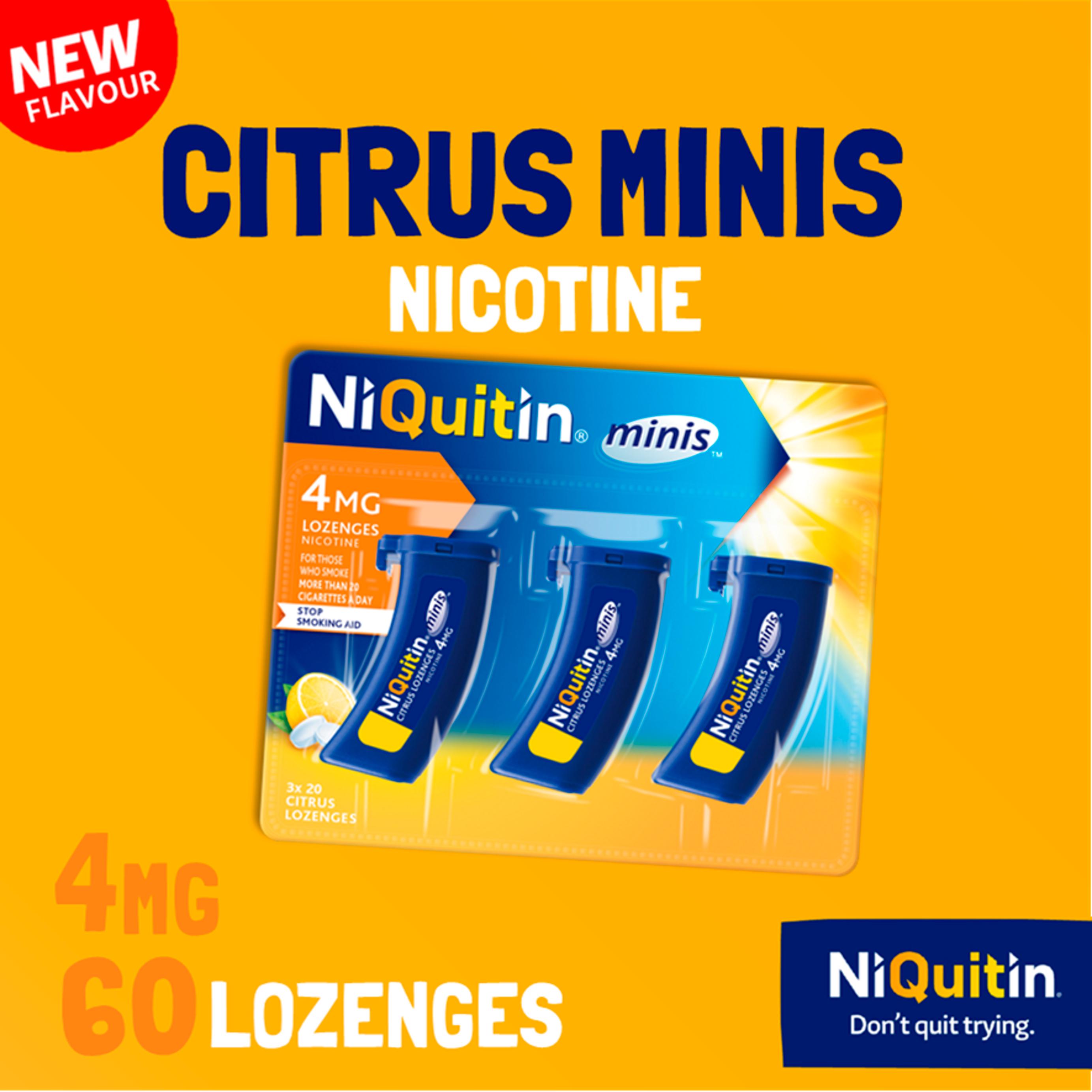 NiQuitin Mini Citrus Compressed Lozenges 4mg thumbnail 2