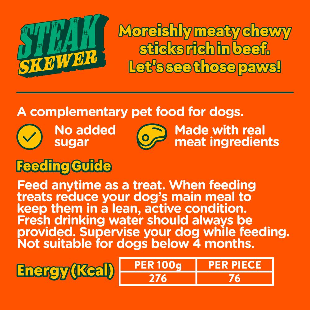 Wagg Chews Steak Skewer Twists Dog Treats 110g thumbnail 4