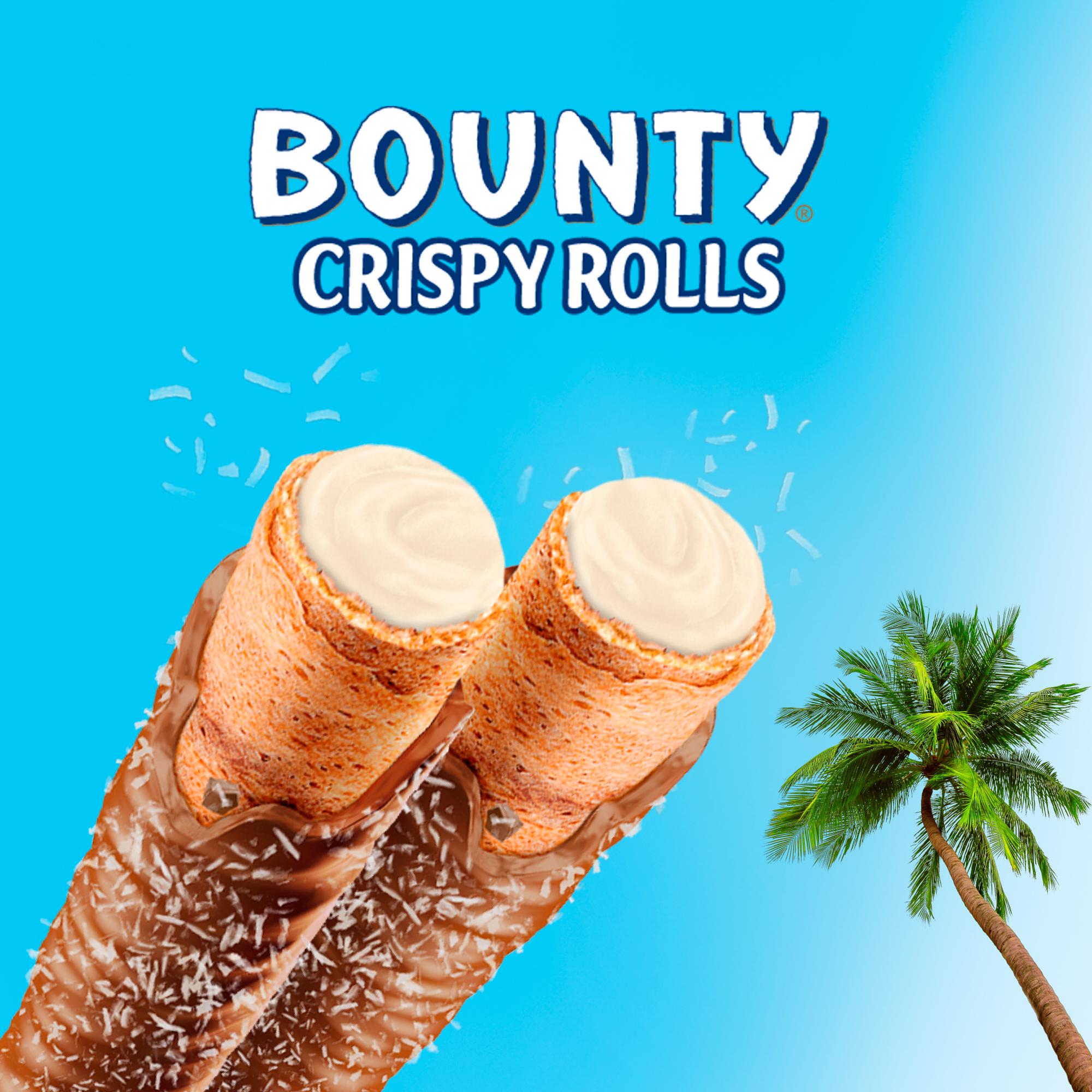 Bounty Milk Chocolate & Coconut Crispy Rolls Snack Bars Multipack 5 x 23.4g thumbnail 2