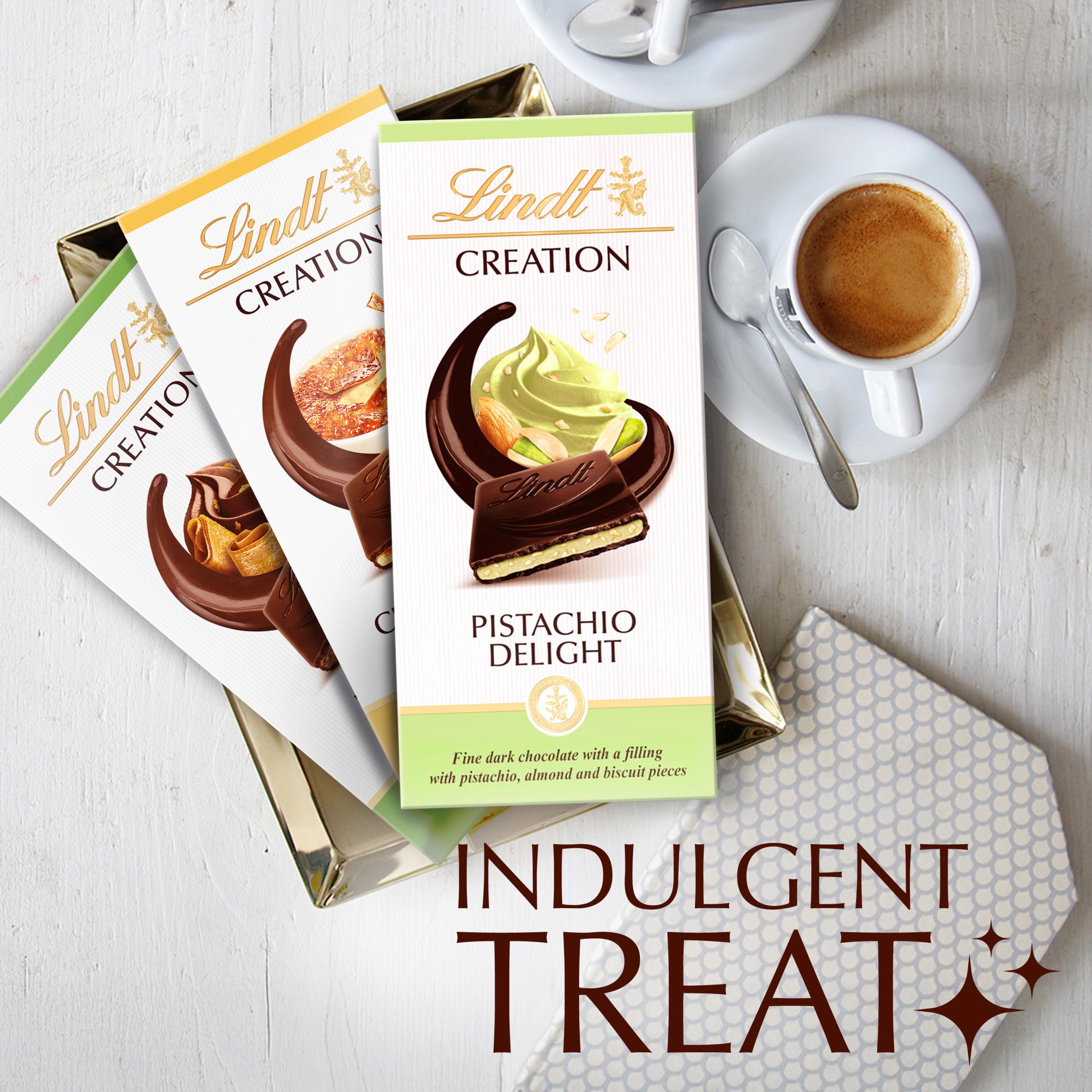 Lindt Creation Dark Pistachio Chocolate Bar 150g thumbnail 3