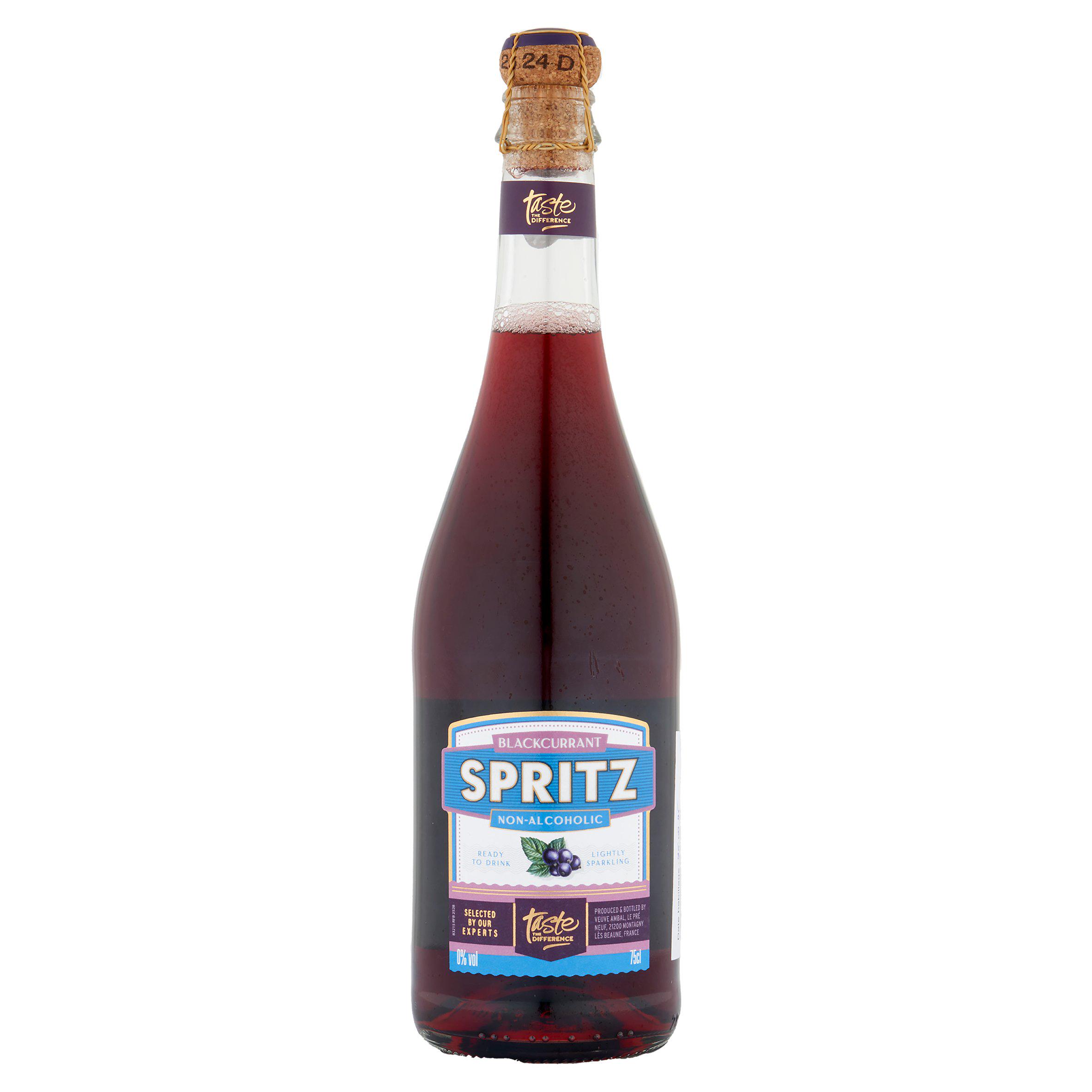 Sainsbury's 0.0% Alcohol Free Blackcurrant Spritz, Taste the Difference 75cl
