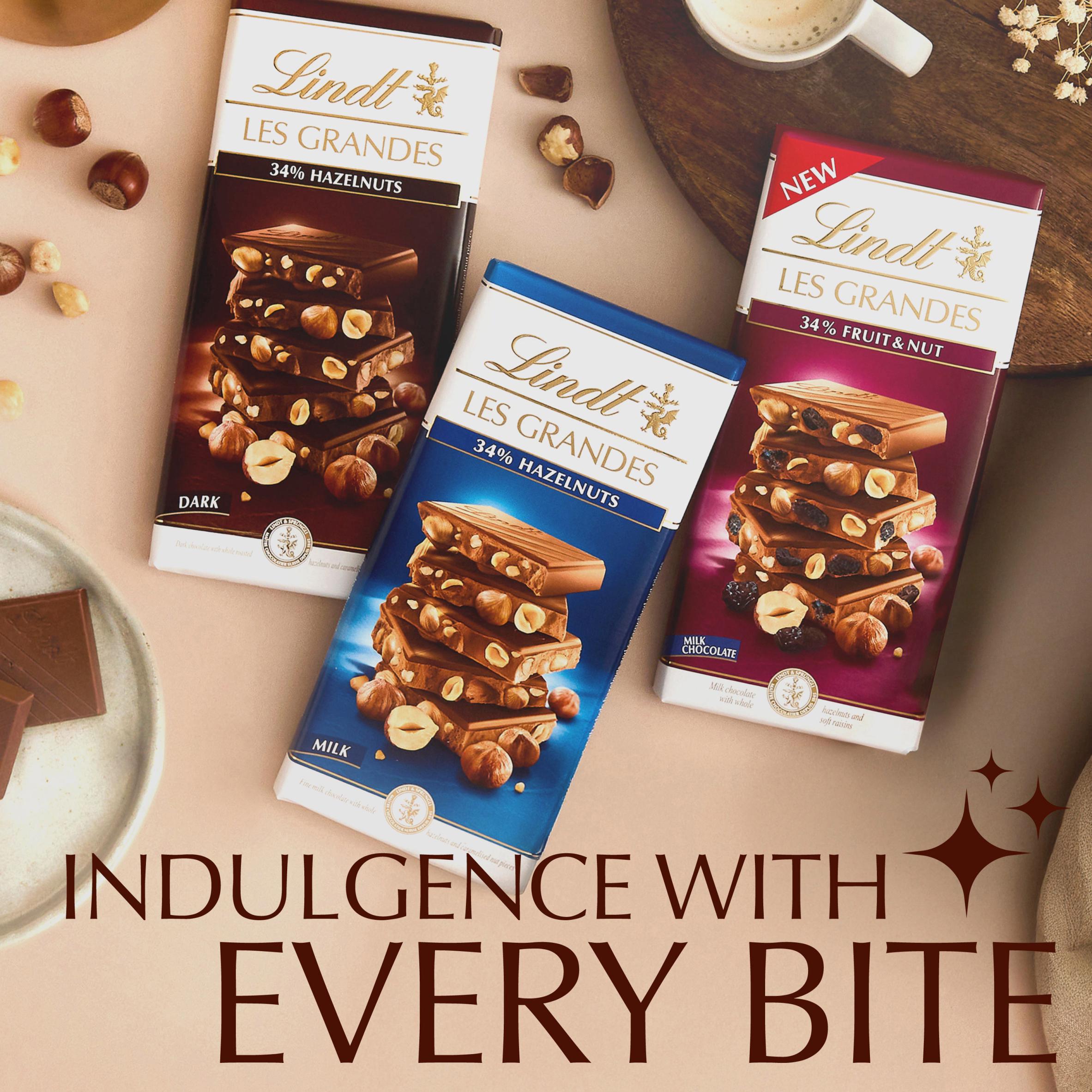 Lindt Les Grandes Milk Chocolate Fruit & Nut Bar 150g thumbnail 4