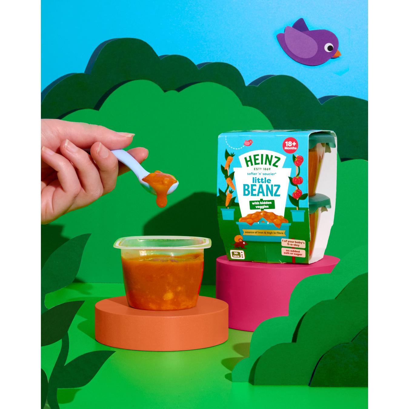 Heinz Little Beans with Hidden Veggies Baby Food 2 x 100g thumbnail 4
