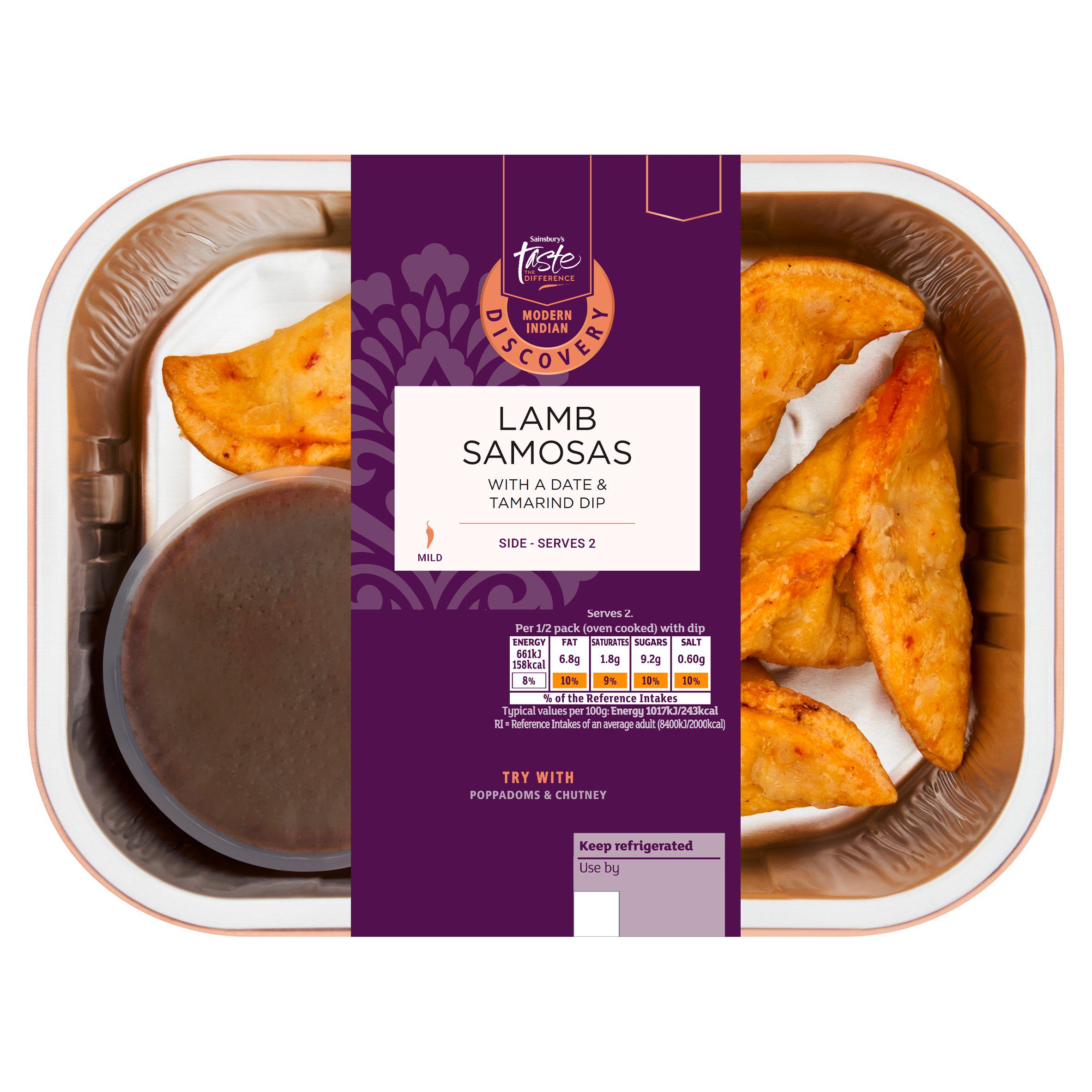 Sainsbury's Discovery 140g Lamb Samosa, Taste the Difference