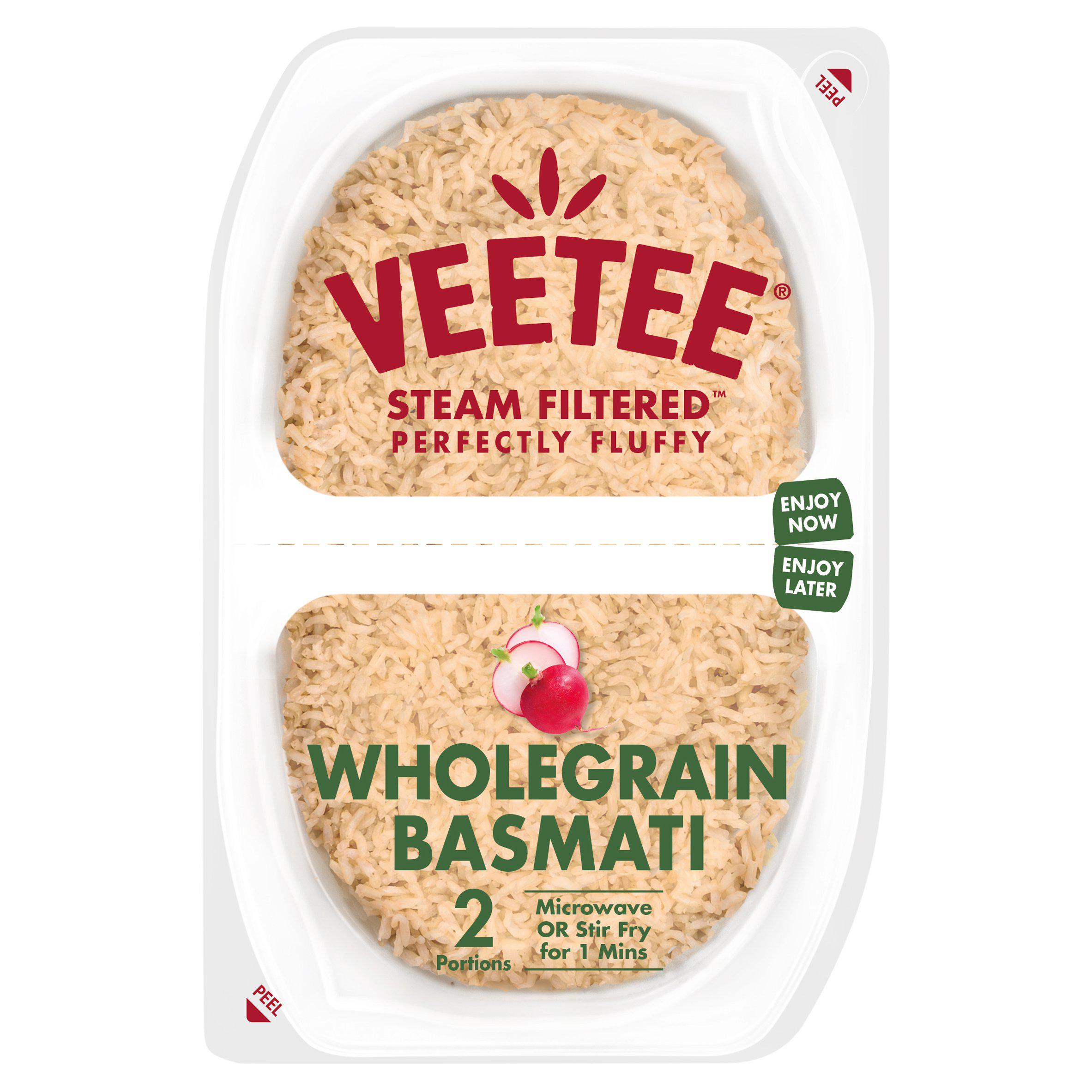 Veetee Steamed Filtered Wholegrain Basmati 2 x 130g