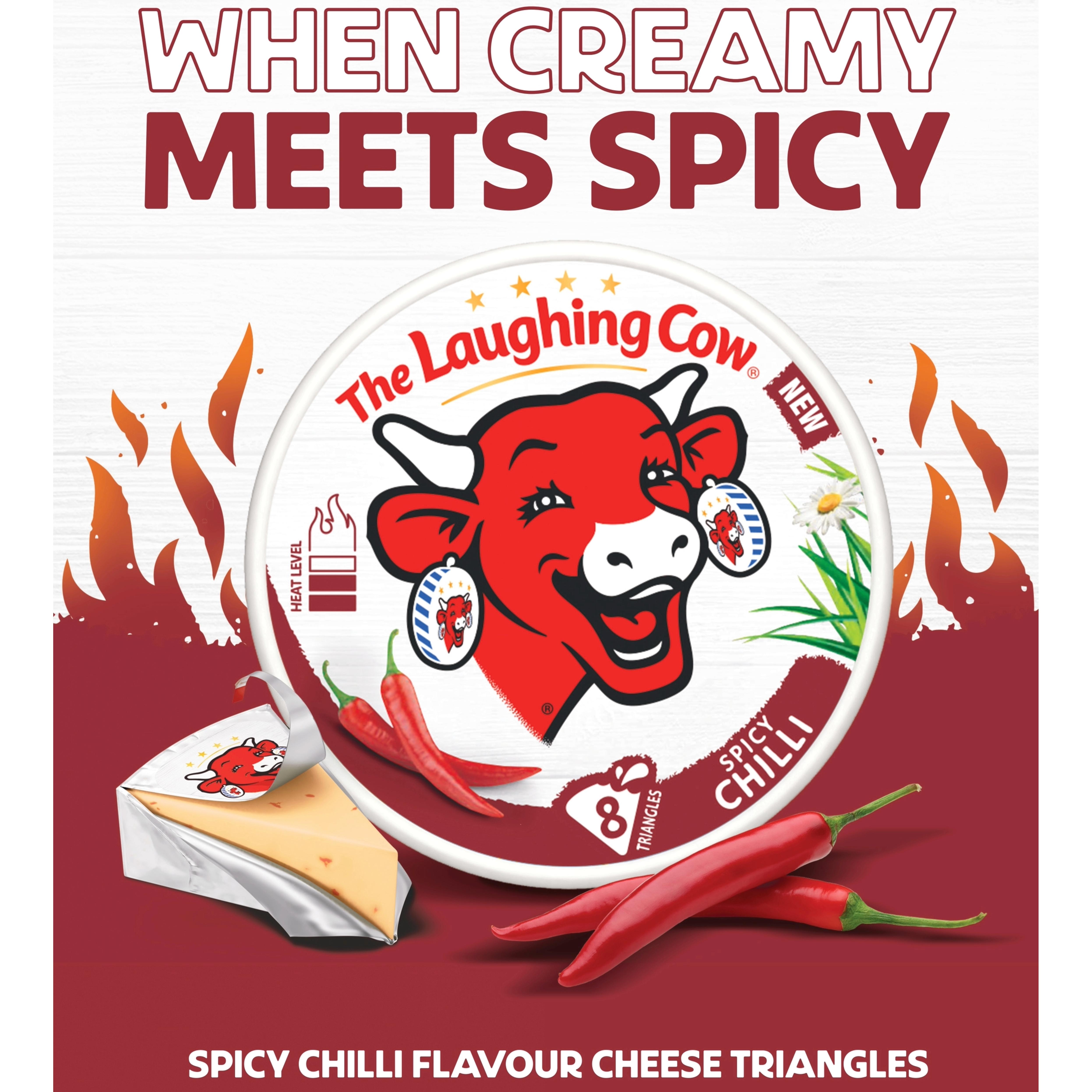 The Laughing Cow Chilli Cheese Spread Triangles x8 128g thumbnail 2
